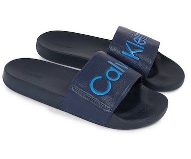 Calvin Klein Pantolette mit auffälligem Logoschriftzug