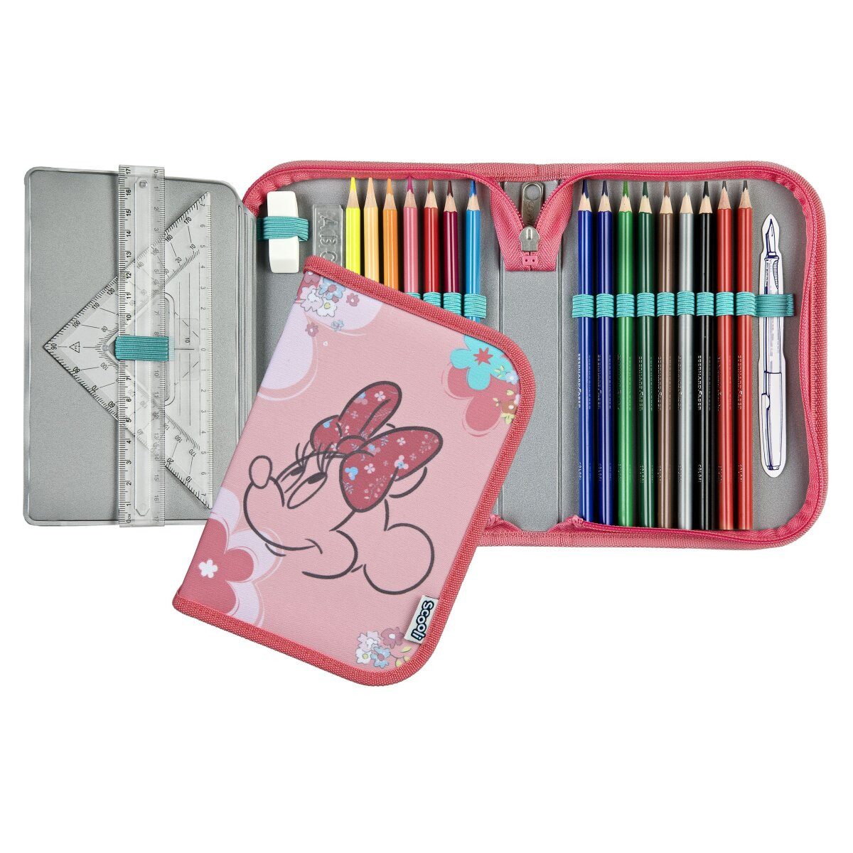 Federmäppchen Minnie Mouse Gefülltes Federmappe Komplettes Etui Schuletui