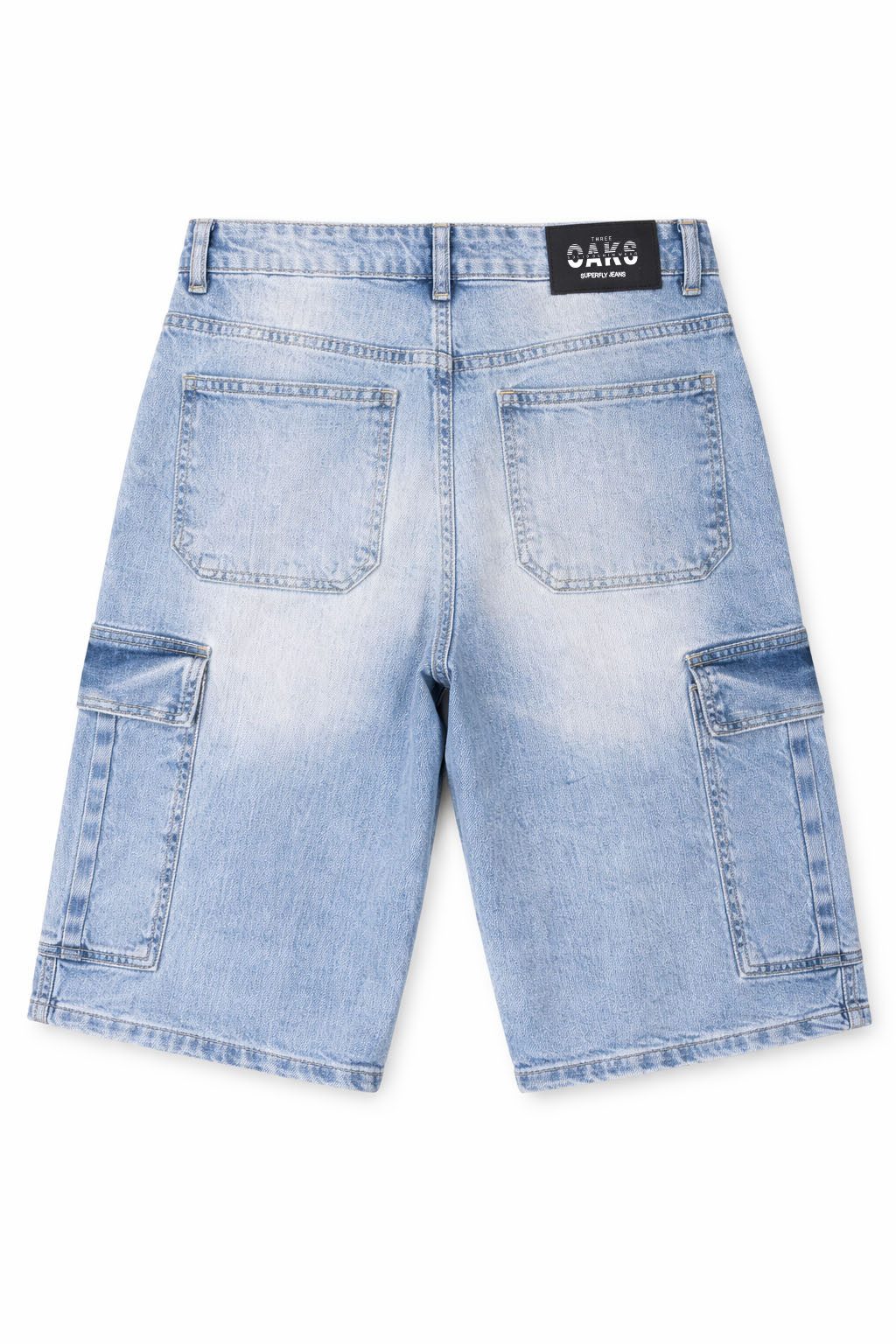THREE OAKS Jeansshorts Jungen Cargo Jeansshorts Moderne Denim Bermuda mit Cargotaschen Cargo Pockets, Skater Fit, 5pockets Cargo Jeans Short