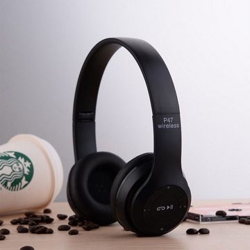 autolock Bluetooth Over-Ear-Kopfhörer Wireless Faltbare Headset Over-Ear-Kopfhörer (Stereo Kopfhörer mit Micro USB Kabel, 3,5mm Köpfhorerkabel)