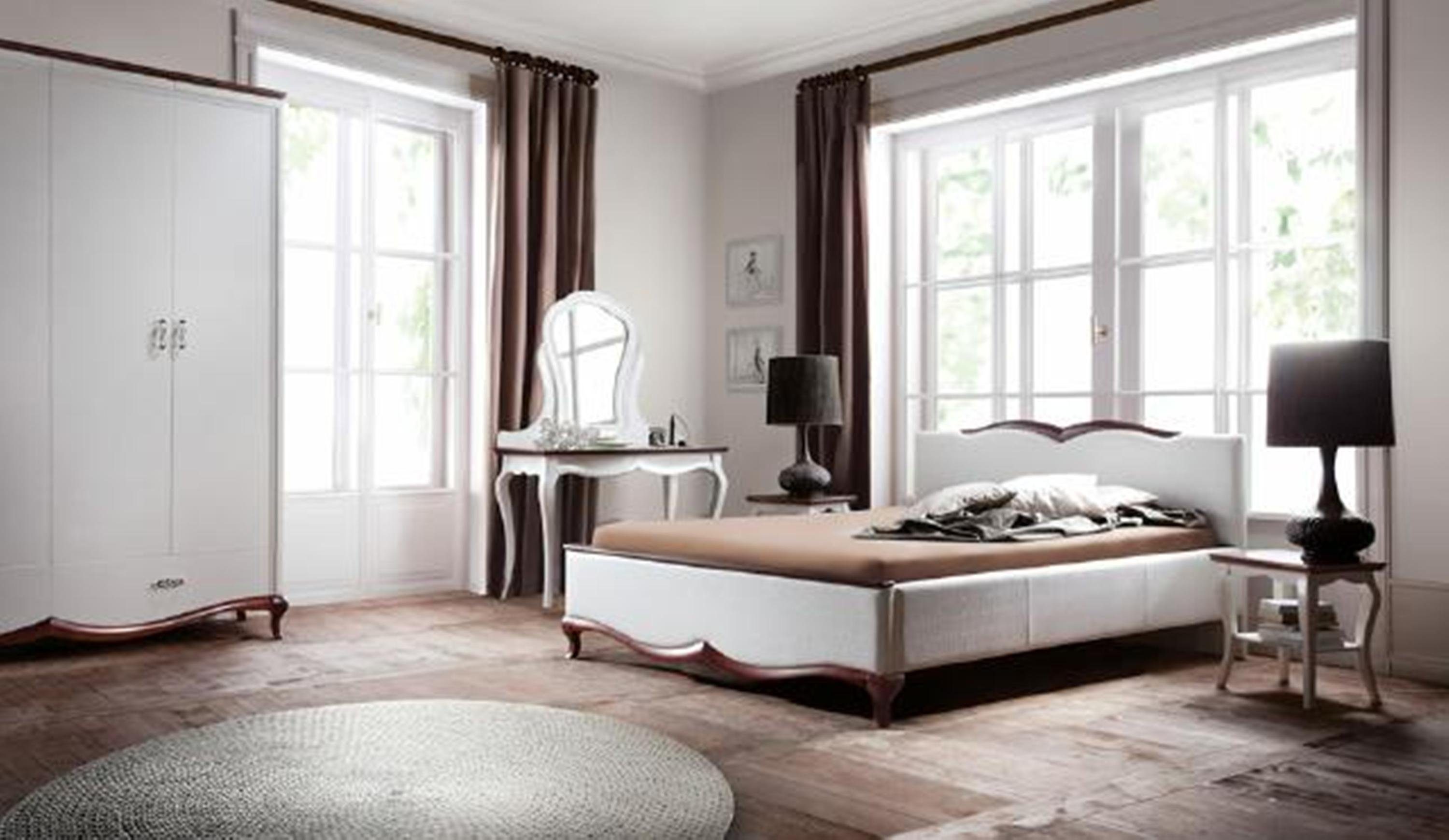 JVmoebel Bett, Doppelbett Chesterbett Bett Betten Polster Textil Klassik Holz