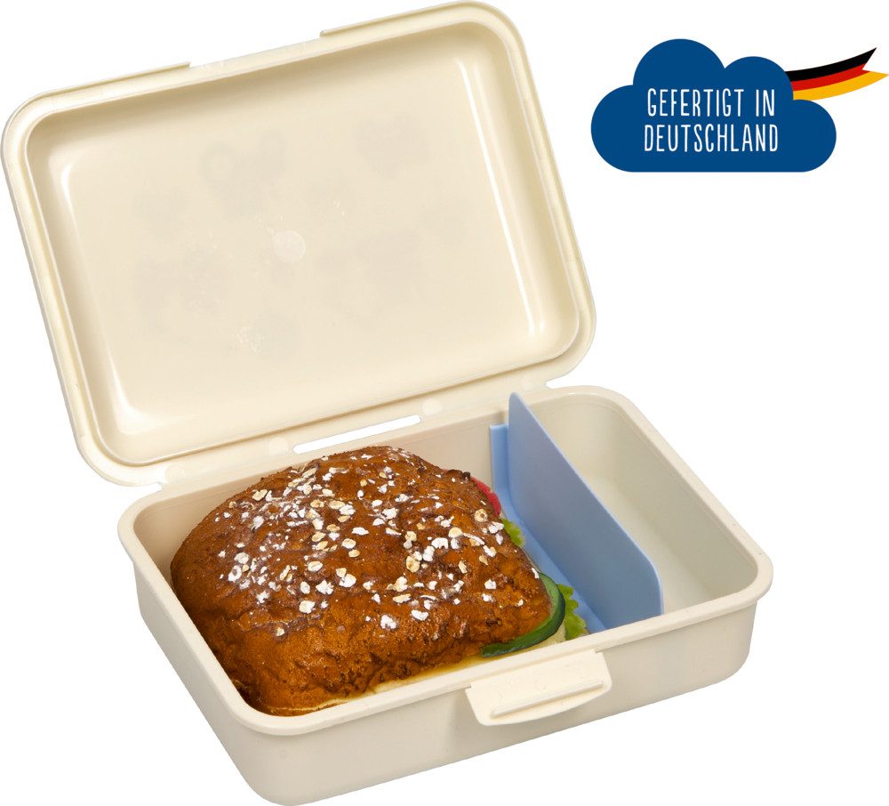 COPPENRATH DIE SPIEGELBURG Lunchbox Kleine Butterbrotdose „Fahrzeuge“ – Brotdose mit Trennwand, Kunststoff, (Set, 2-tlg), mit Trennwand