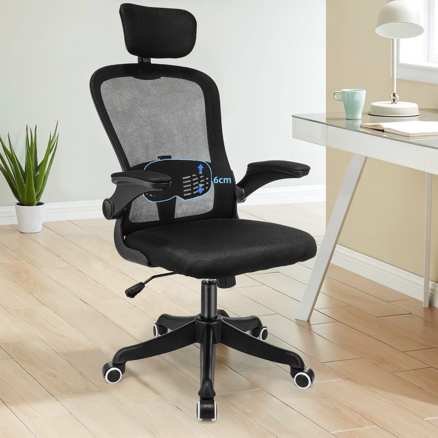 LETGOSPT Bürostuhl Ergonomischer, Chefsessel mit Lendenwirbelstütze, günstig online kaufen