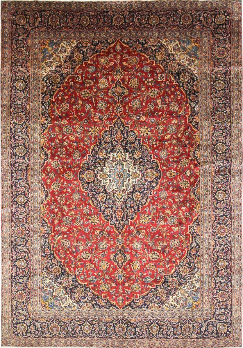 Orientteppich Keshan 309x451 Handgeknüpfter Orientteppich / Perserteppich, Nain Trading, rechteckig, Höhe: 12 mm