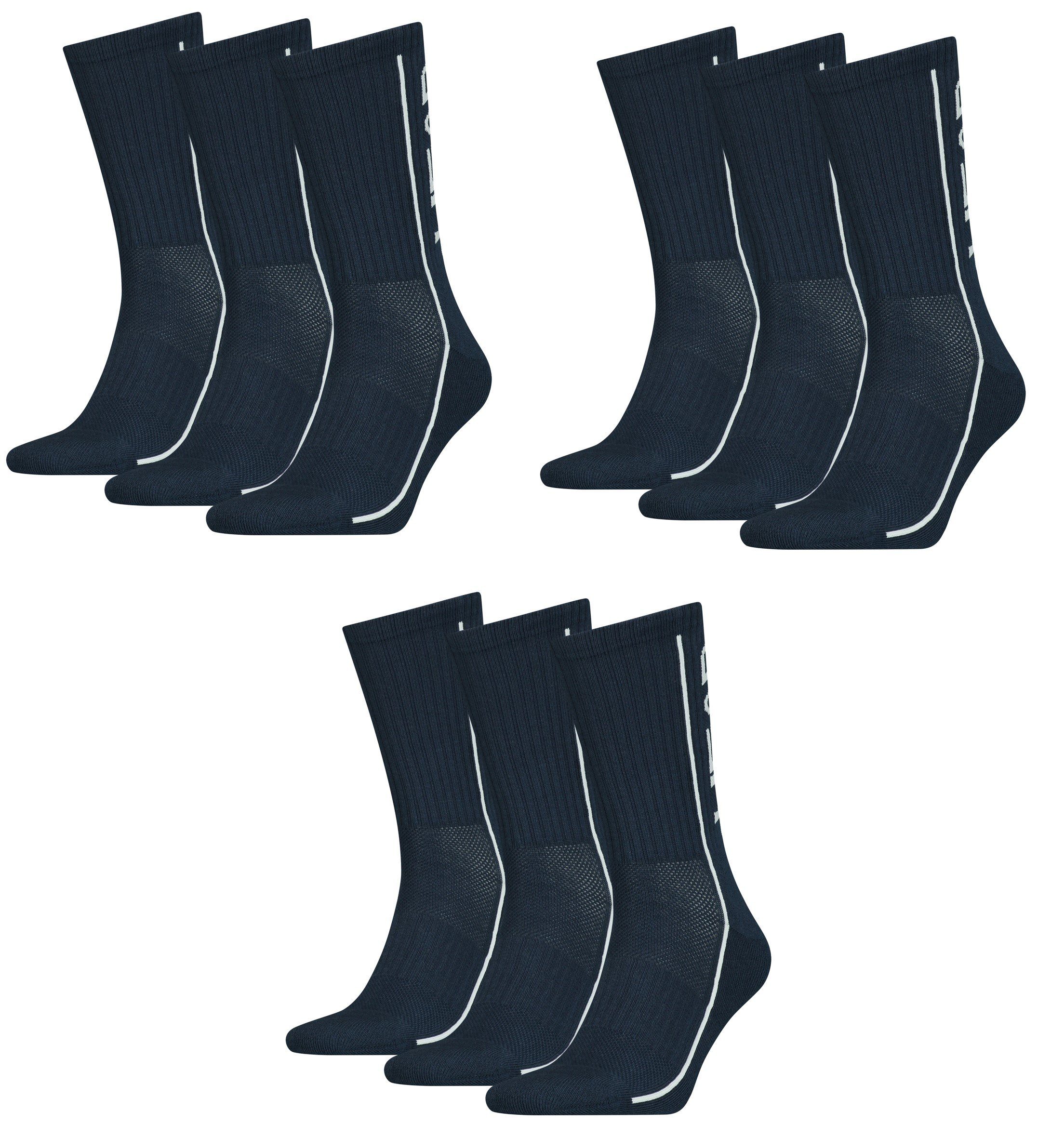 Polsterung Paar) Head unisex Sportsocken (9 Pack im Head 9er Performance Socken Navy Freizeitsocken Fußbereich