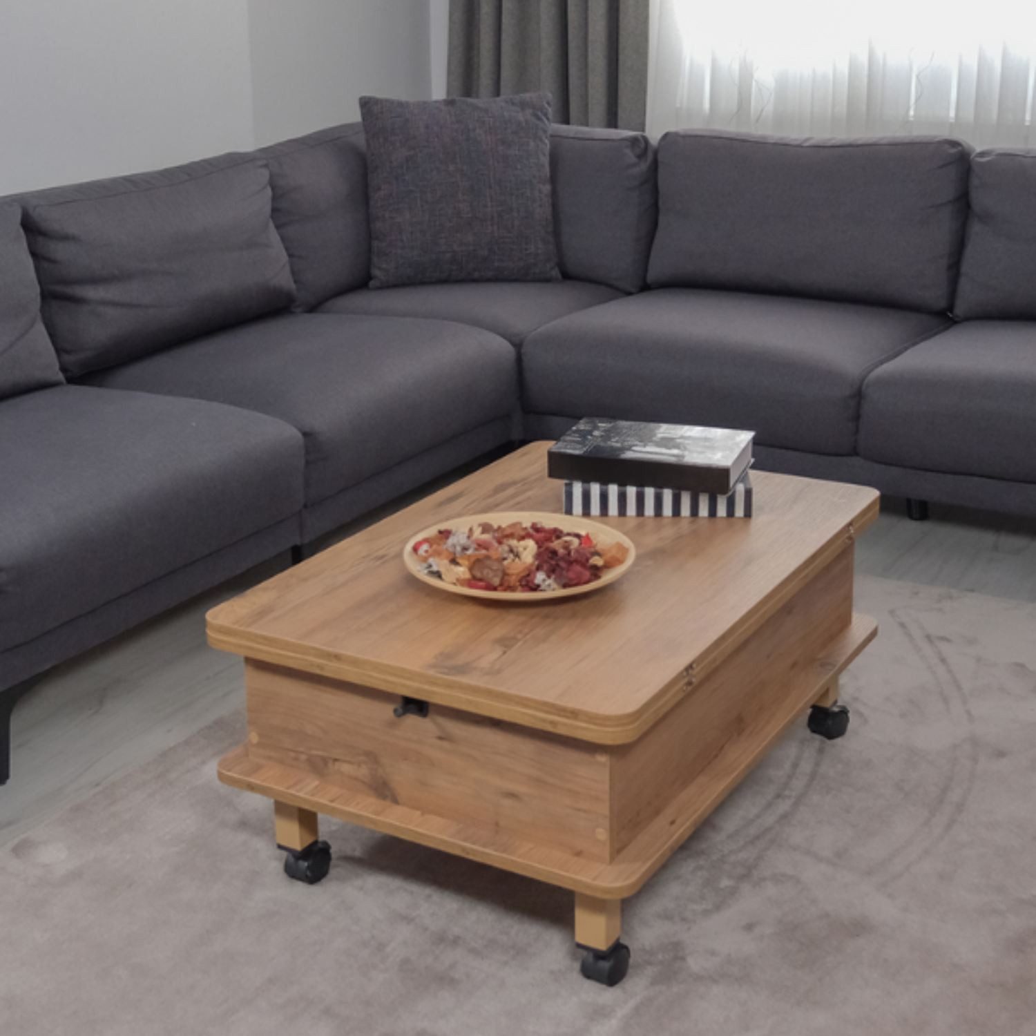 Skye Decor Klapptisch Kavion Nino (Packung, 1 Couchtisch), ausziehbar mit Rollen Füße