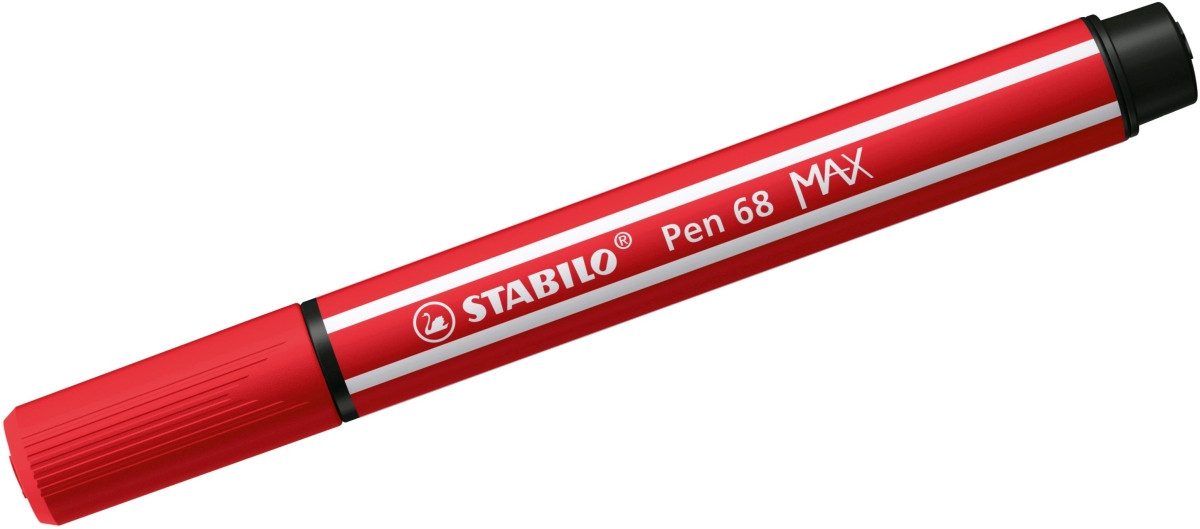 STABILO Filzstift Fasermaler Pen 68 Max Keilspitze karminrot