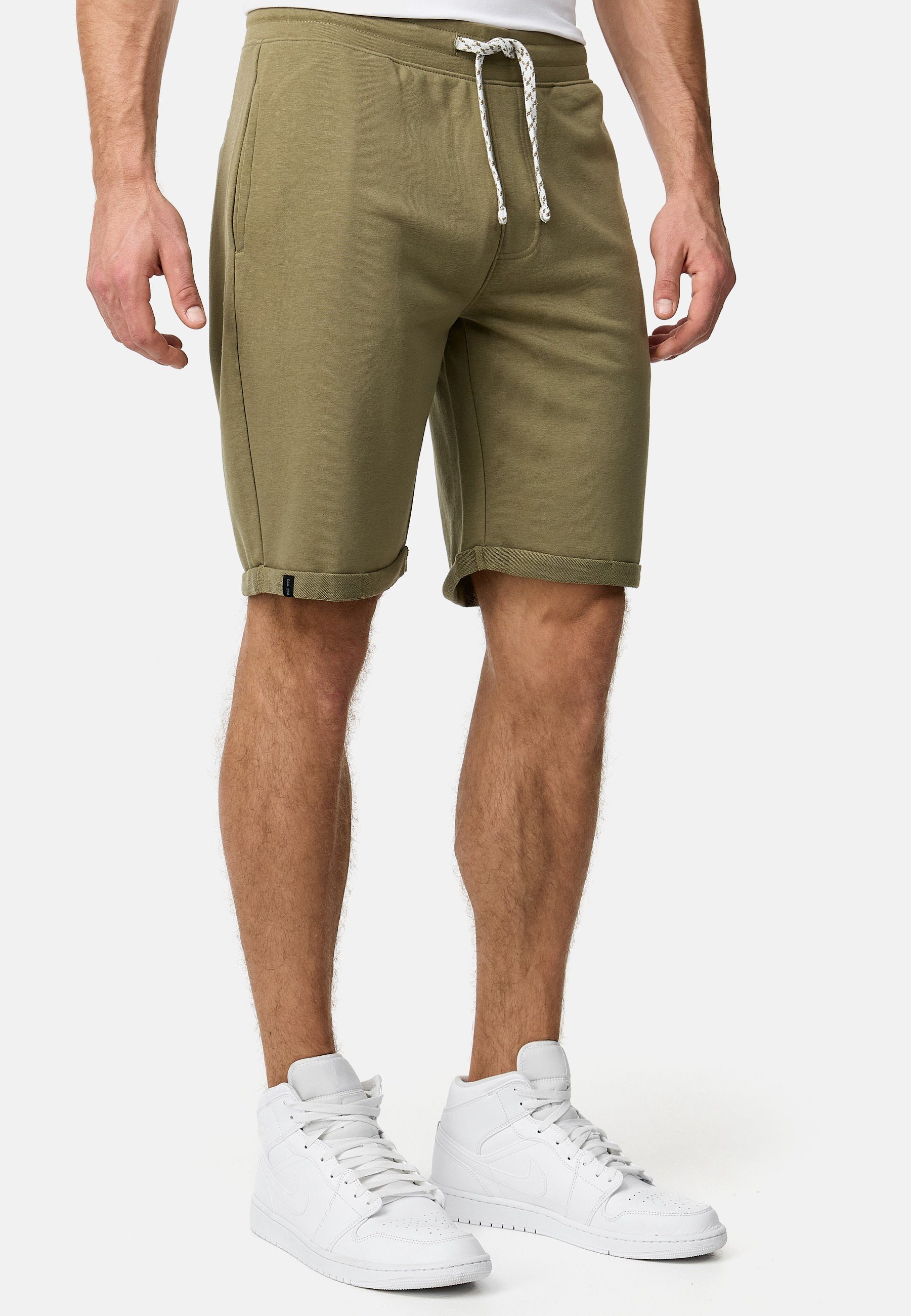 Indicode Sweatshorts Herren Aldrich Sweat Shorts Herrenshorts elastischer Bund mit Kordelzug