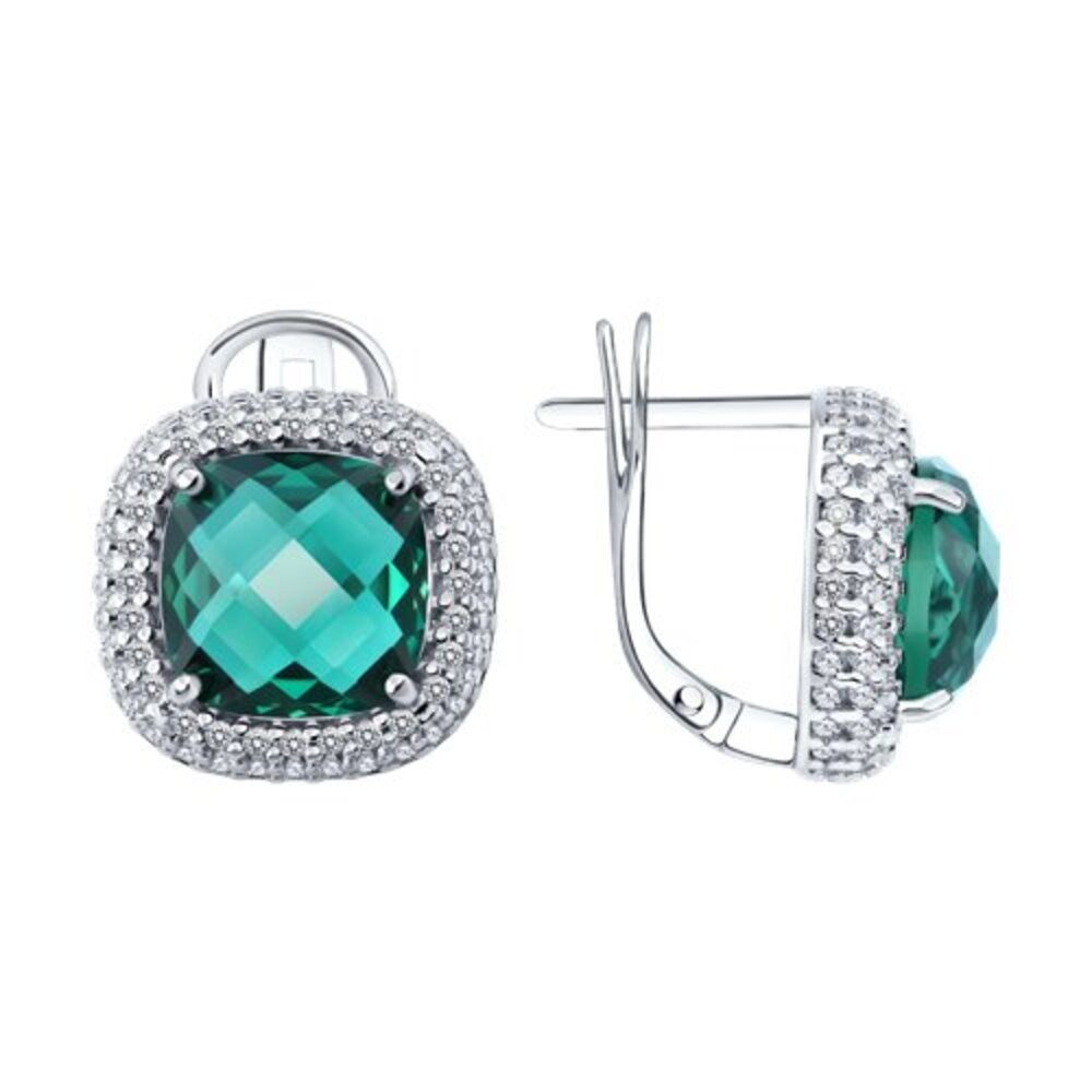 Secretforyou Creolen-Set Ohrringe Creolen 925 Silber Turmalin Zirkonia Echtschmuck, 925 Sterling Silber