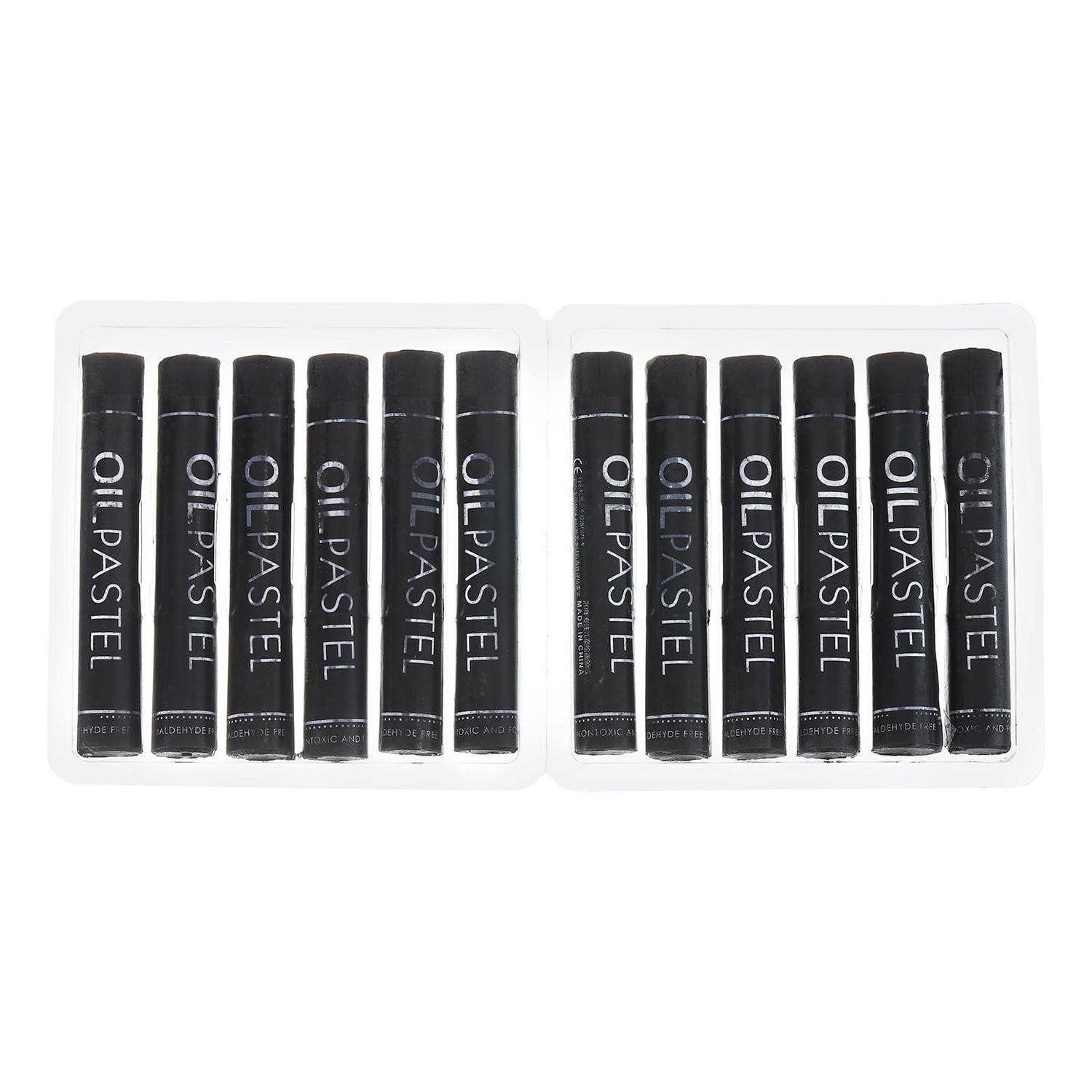 LuxusKollektion Malkreide Ölkreiden, 12er Set, Schwarz