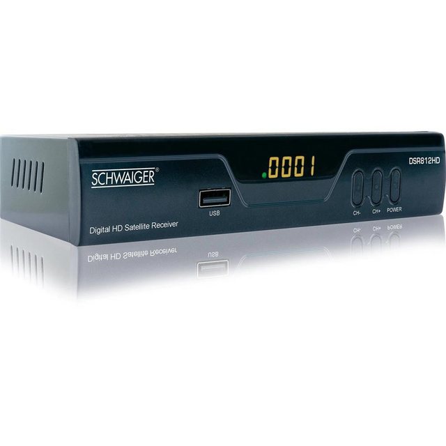 Schwaiger »DSR812HD Full HD« Satellitenreceiver (mit USB-Anschluss, Time Shift Funktion, eingebauter Mediaplayer, SAT (DVB-S2)