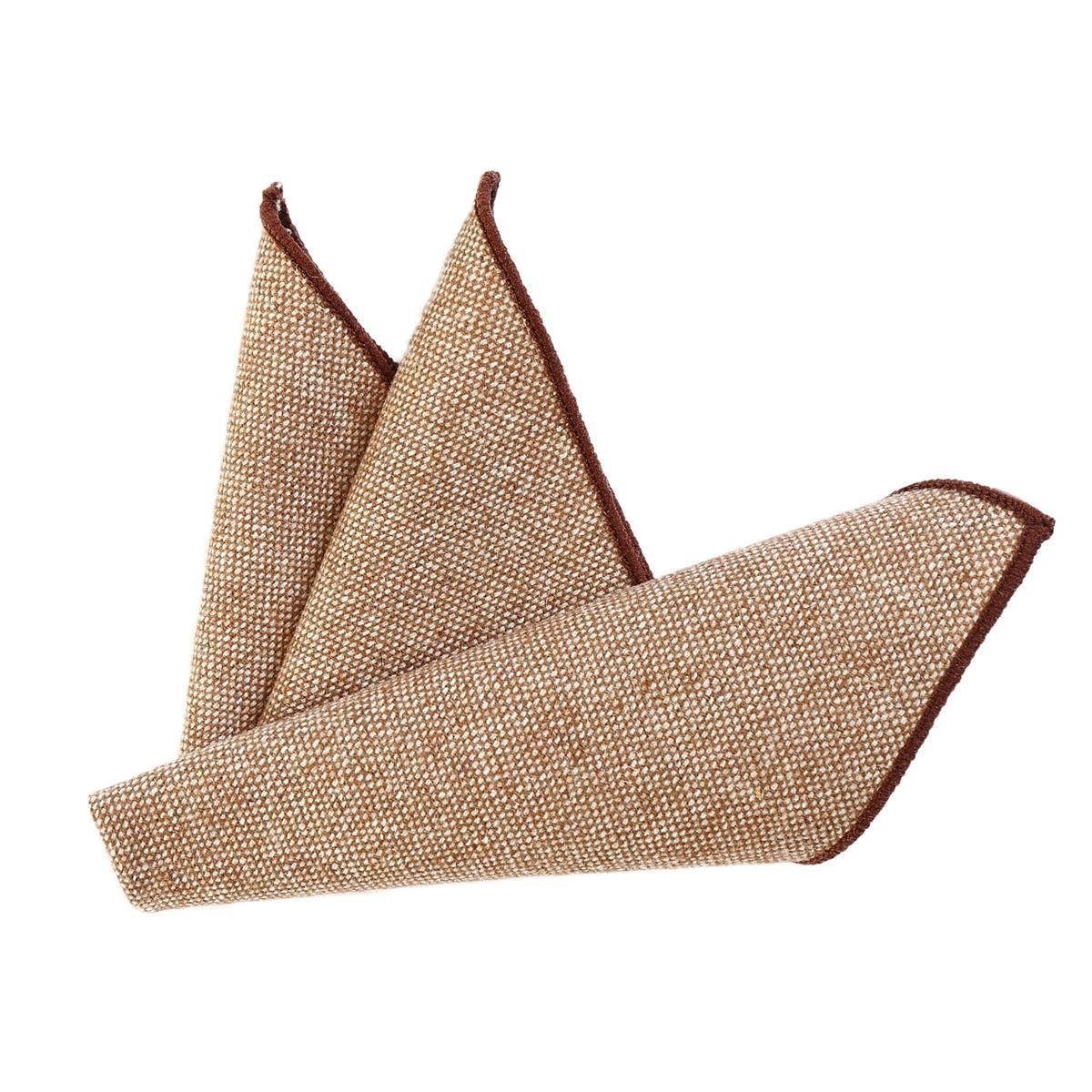 DonDon Fliege DonDon Herren Fliege und Einstecktuch aus Baumwolle (Packung, 2-St., 1x Herrenfliege und 1x Einstecktuch) bereits gebunden, Tweed-Look, 2er Set – Bild 3 von 5