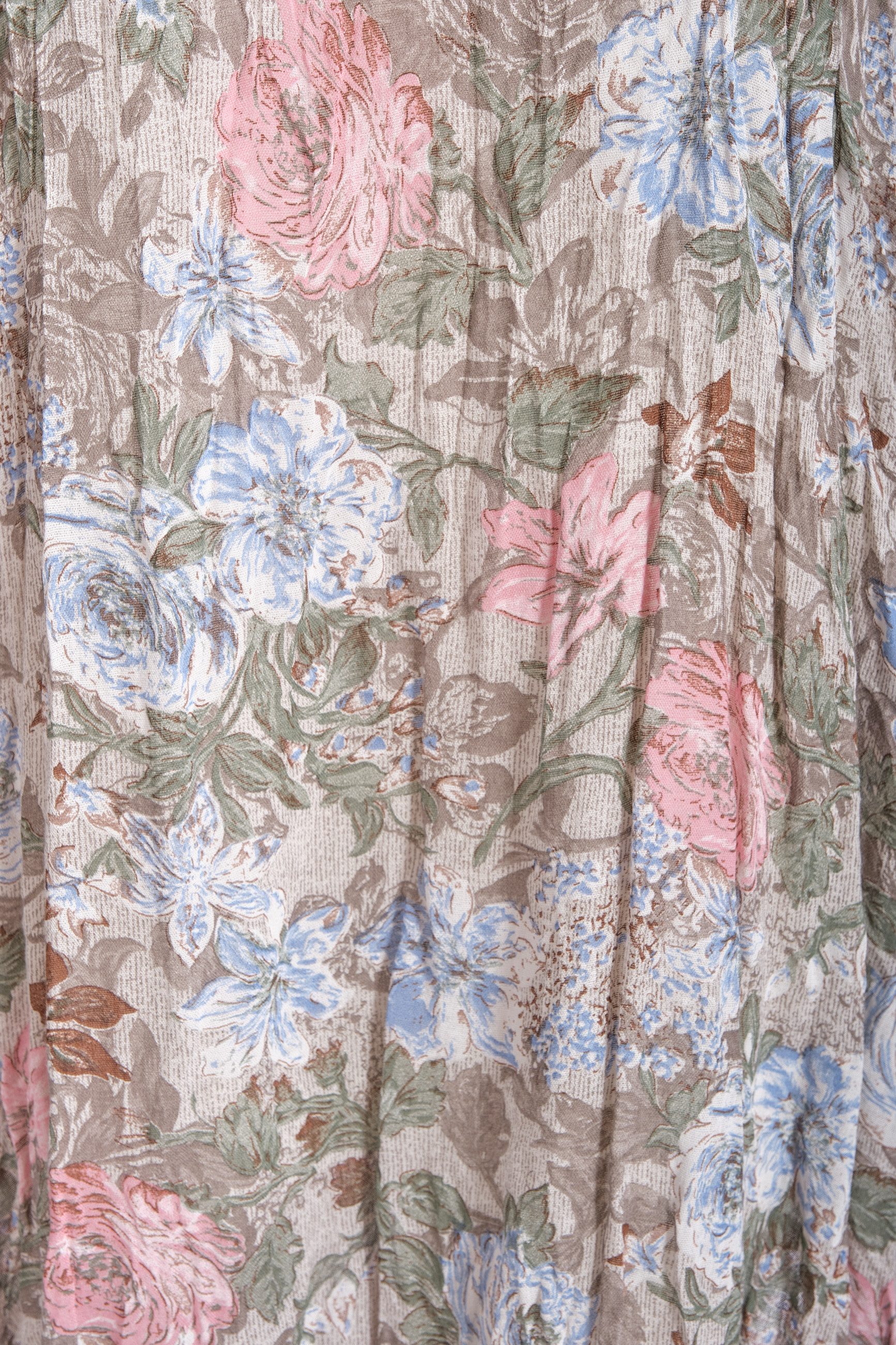 PEKIVESSA Sommerkleid Kleid mit Blumenmuster kurzarm (Set, 2-tlg) mit Unterkleid