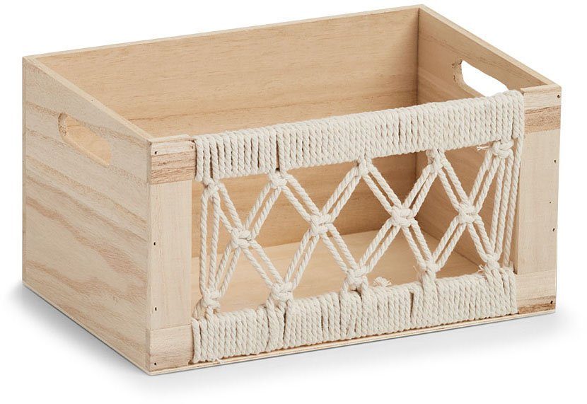 Zeller Present Dekokiste Aufbewahrungskiste Boho", Holz" (1 St), Makramee-D günstig online kaufen