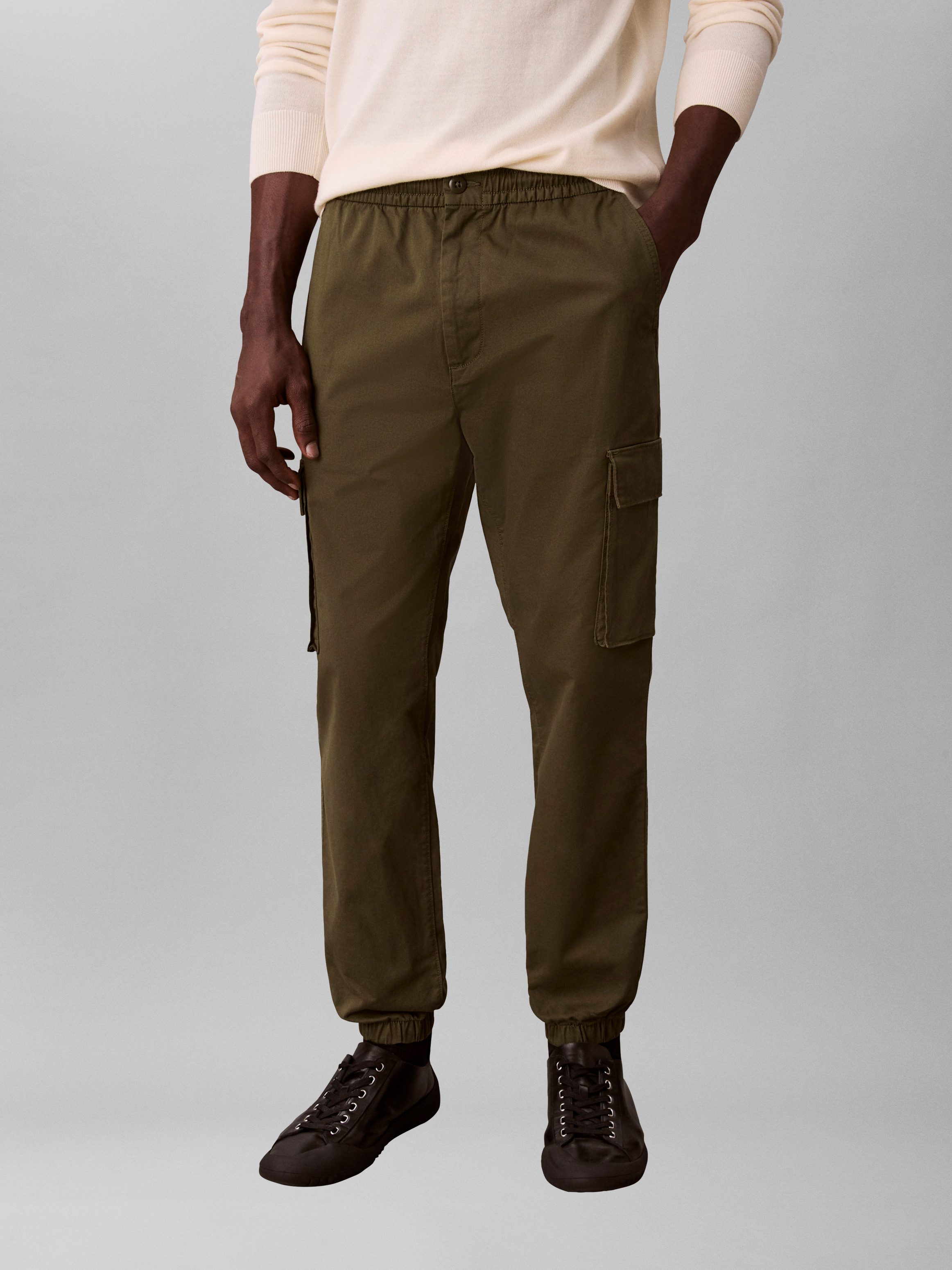 Calvin Klein Jeans Cargohose elastischer Bund, Skinny fit, Cargotaschen