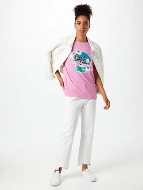 Mavi Print-Shirt Top Good Vibes Pink Geschmeidiges Gefühl