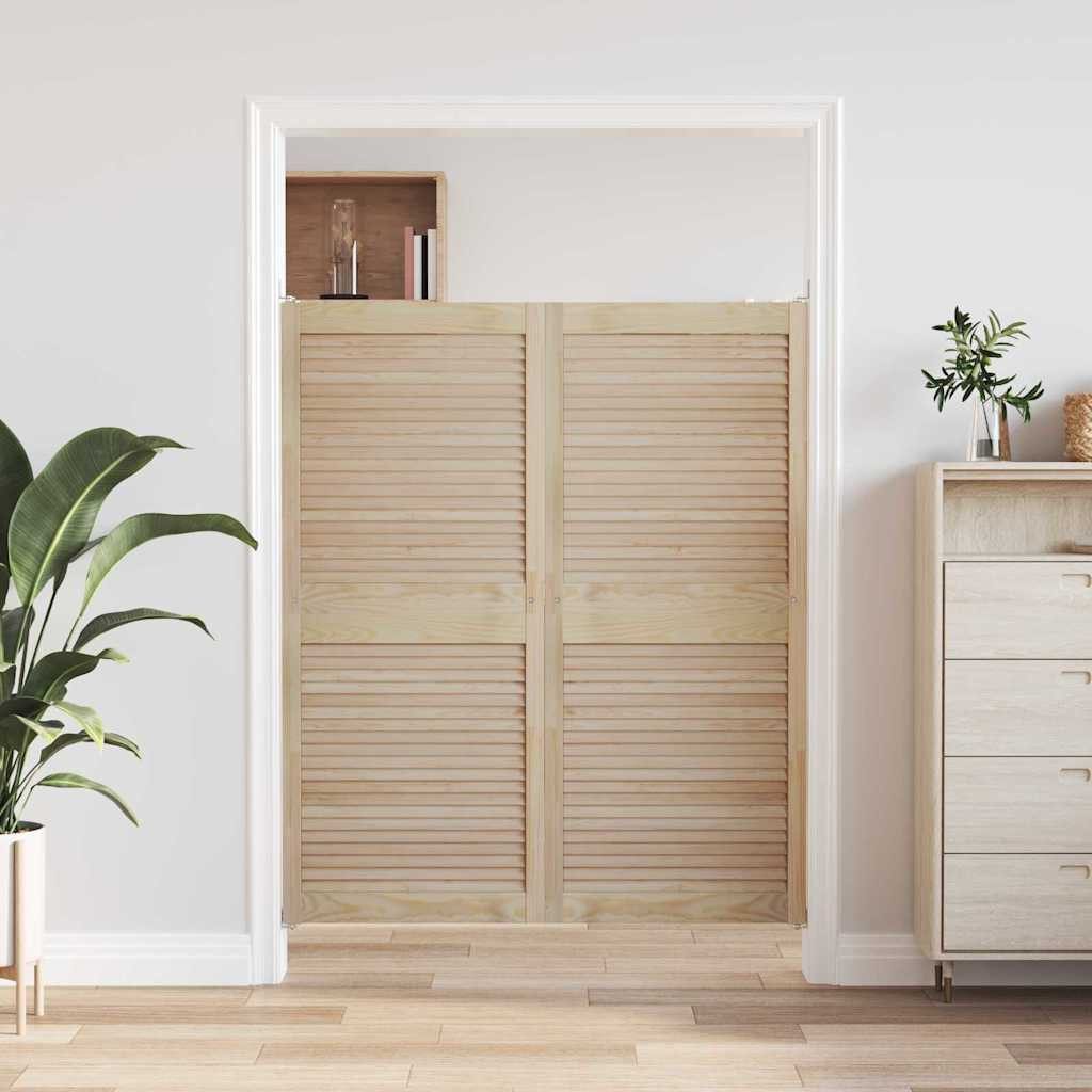 vidaXL Schranktür Schranktür mit Tür 2 Stk. Natur 140,5 x 2,1 x 59,5 cm (2 St)
