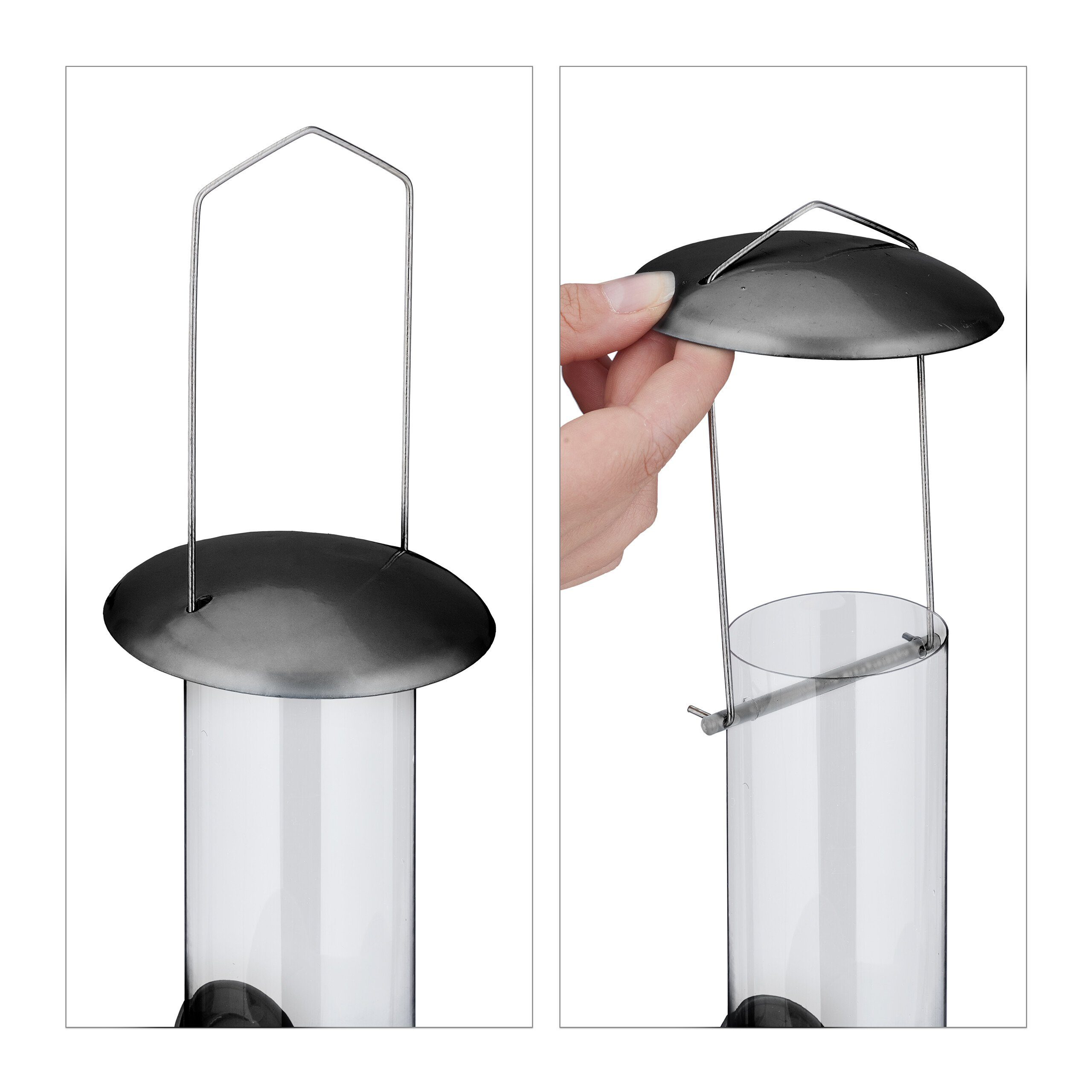 relaxdays Futterspender Vogelfutterspender zum Aufhängen