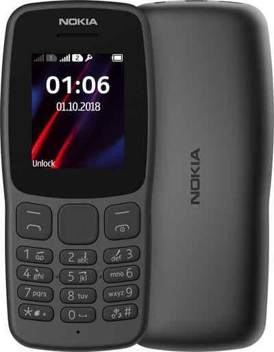 Nokia Nokia 106-Black Handy (4,57 cm/1,8 Zoll, 0 GB Speicherplatz, Ohne MP Kamera)