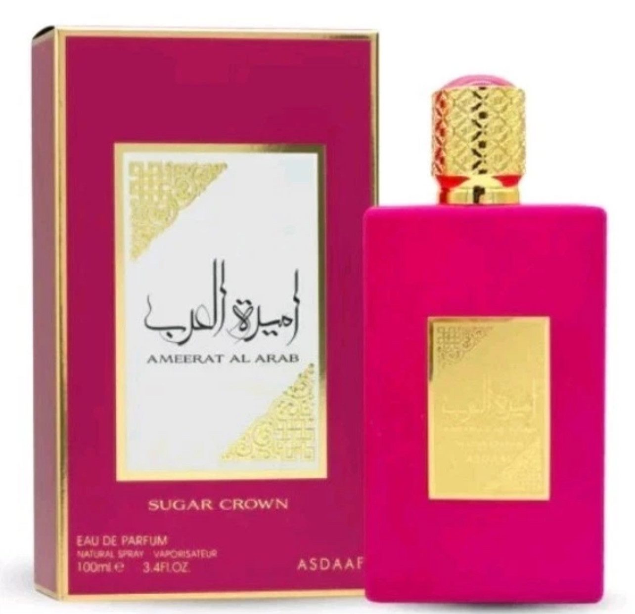 Lattafa Eau de Parfum Asdaaf Lattafa Ameerat Al Arab Sugar Crown, 100ml Damenduft, lang anhaltend, 100% Original Made in U.A.E, New Launch