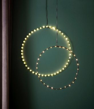 AM Design LED Dekolicht Kreis, LED fest integriert, Warmweiß, Weihnachtsdeko aussen