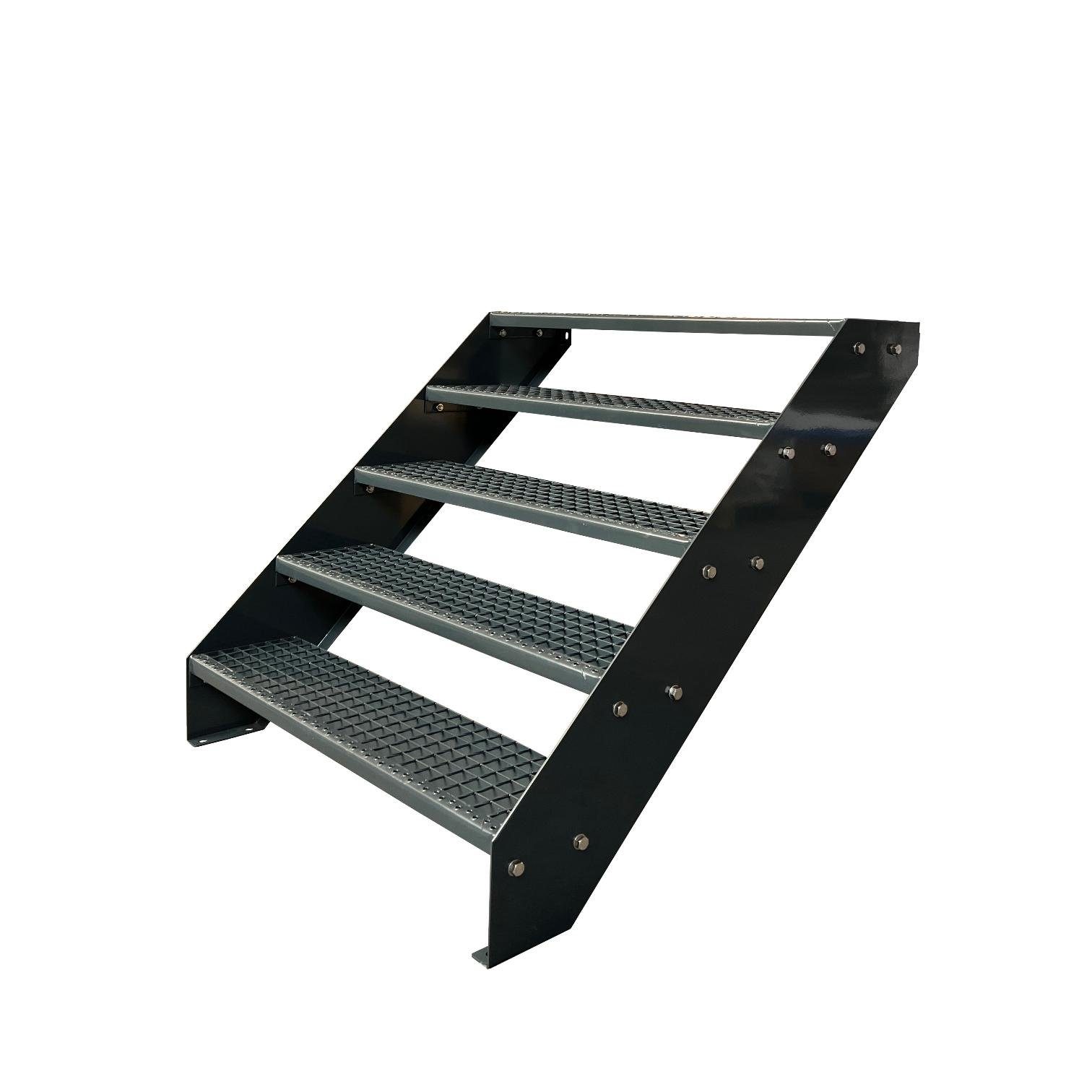 Kaminbau Mierzwa Außentreppe Premium Treppe Anthrazit günstig online kaufen