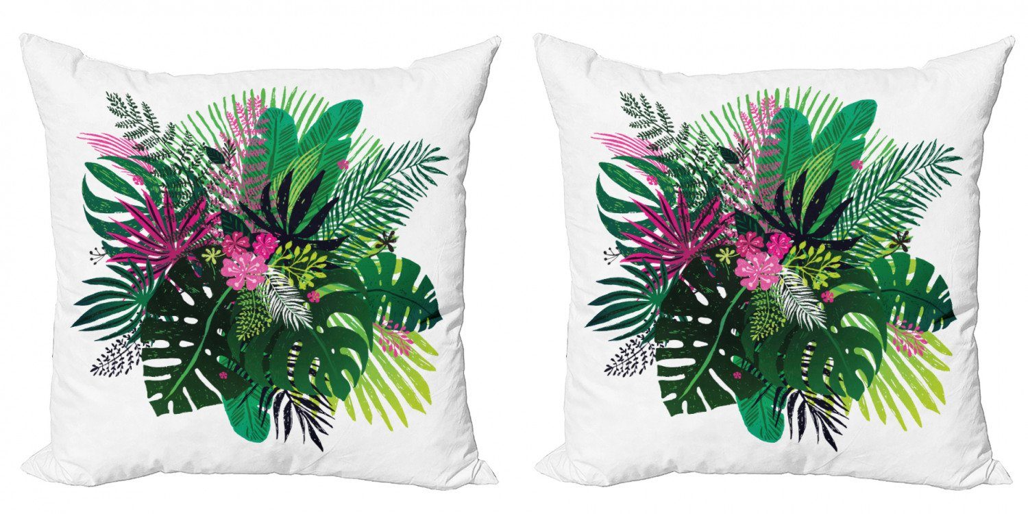Abakuhaus exotische Stück), Philodendron Kissenbezüge Blumenstrauß Accent (2 Doppelseitiger Modern Digitaldruck,