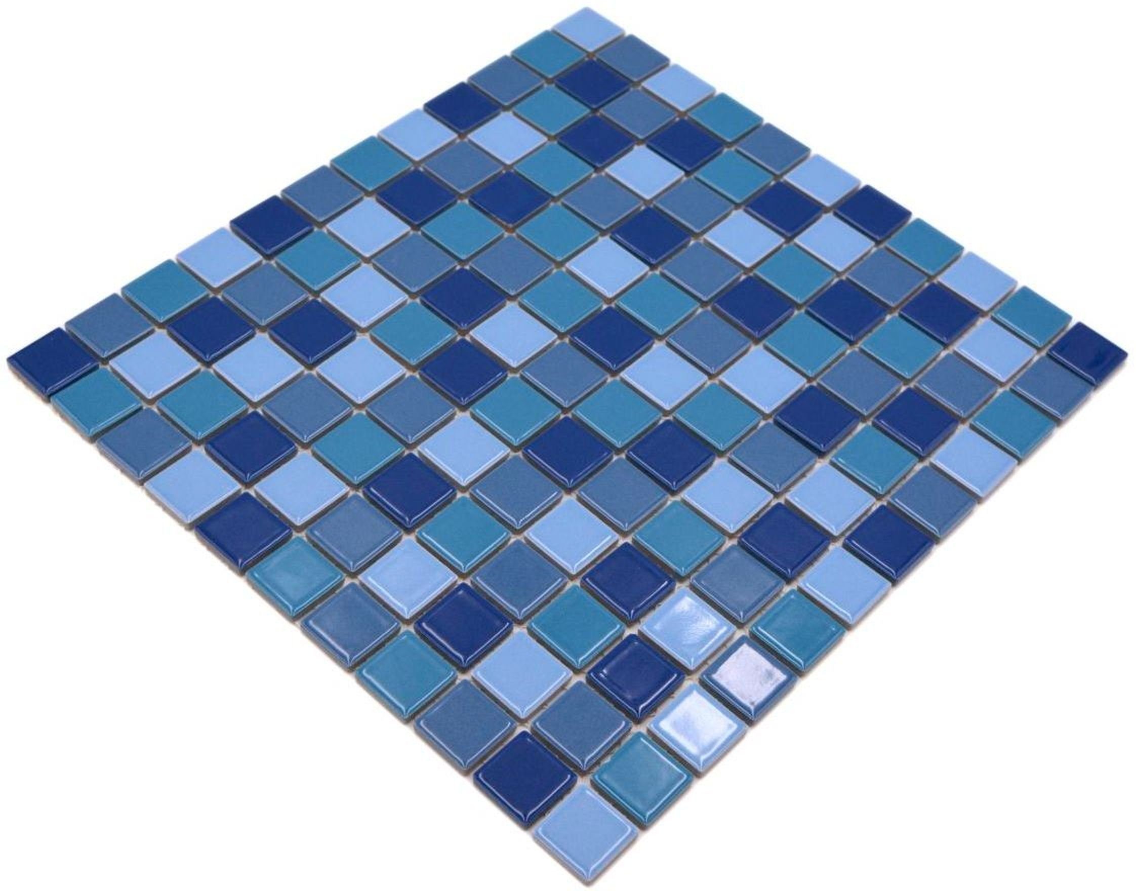 Fliesenspiegel glänzend Fliese Mosaik blau türkis Mosaikfliesen grün Keramik Mosani