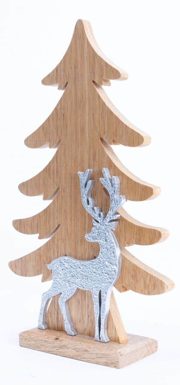 Trend Line Weihnachtsfigur TrendLine Dekofigur Holz Tannenbaum 26 x 16 cm