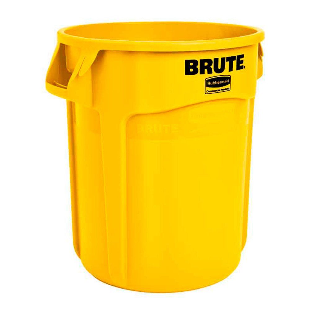 PROREGAL® Mülltrennsystem Brute Mehrzwecktonne mit Belüftungskanälen, 121,1L, Orange Gelb