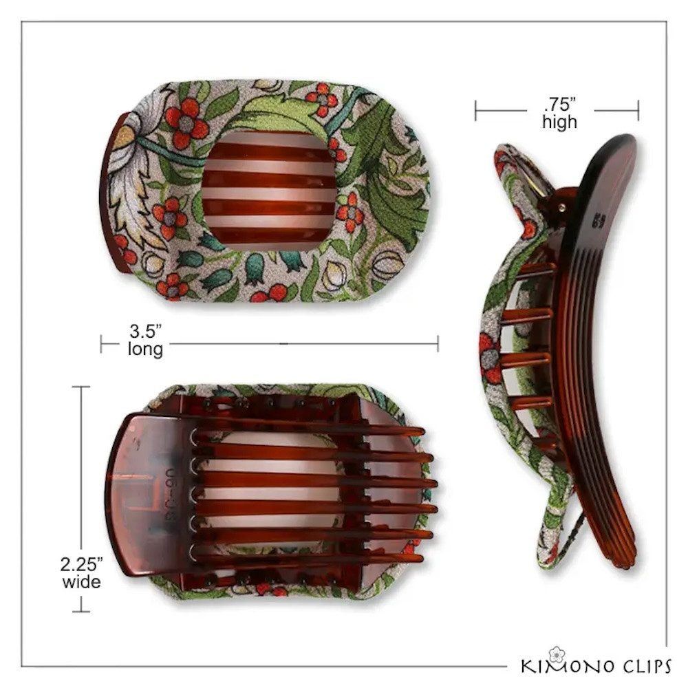 LK Trend & Style Haarklammer Spange, Breiter Clip, großartiges langlebiges Accessoires, Kimono steht für Qualität, Hochwertige Spangen, Kunststoff Clip mit Stoff überzogen