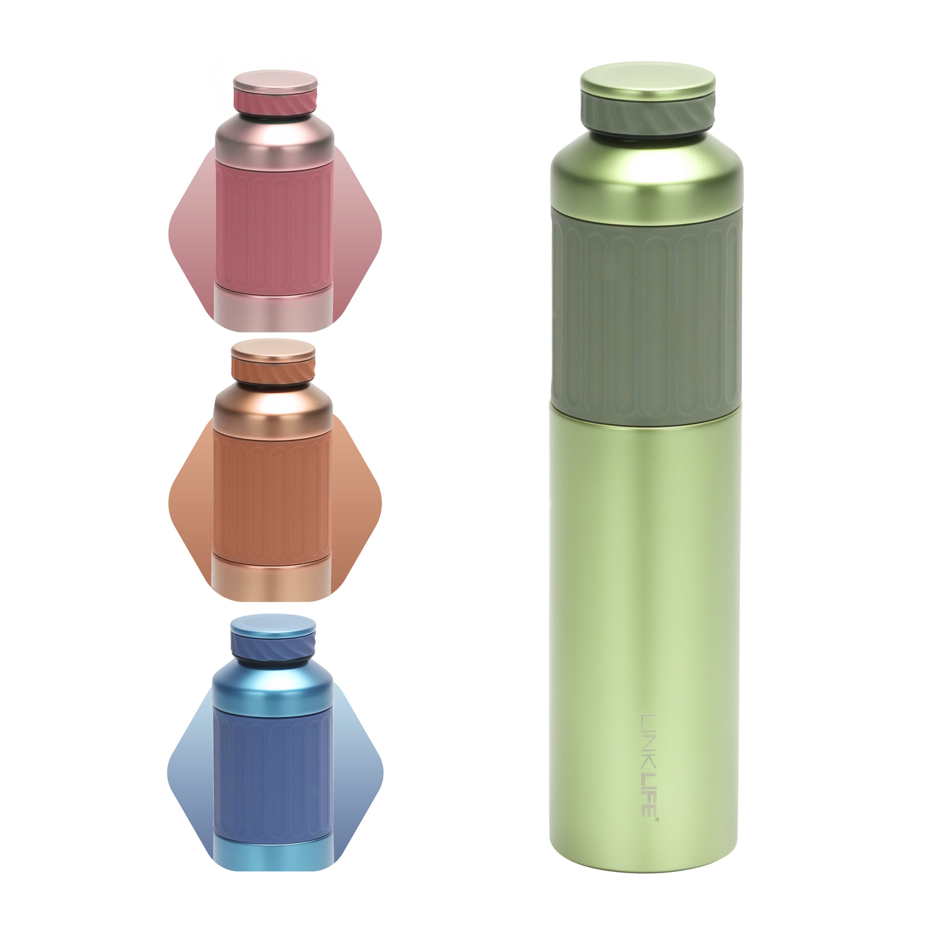 Trinkflasche Thermosflasche BPA-frei, Edelstahl, 500/700/1200ml