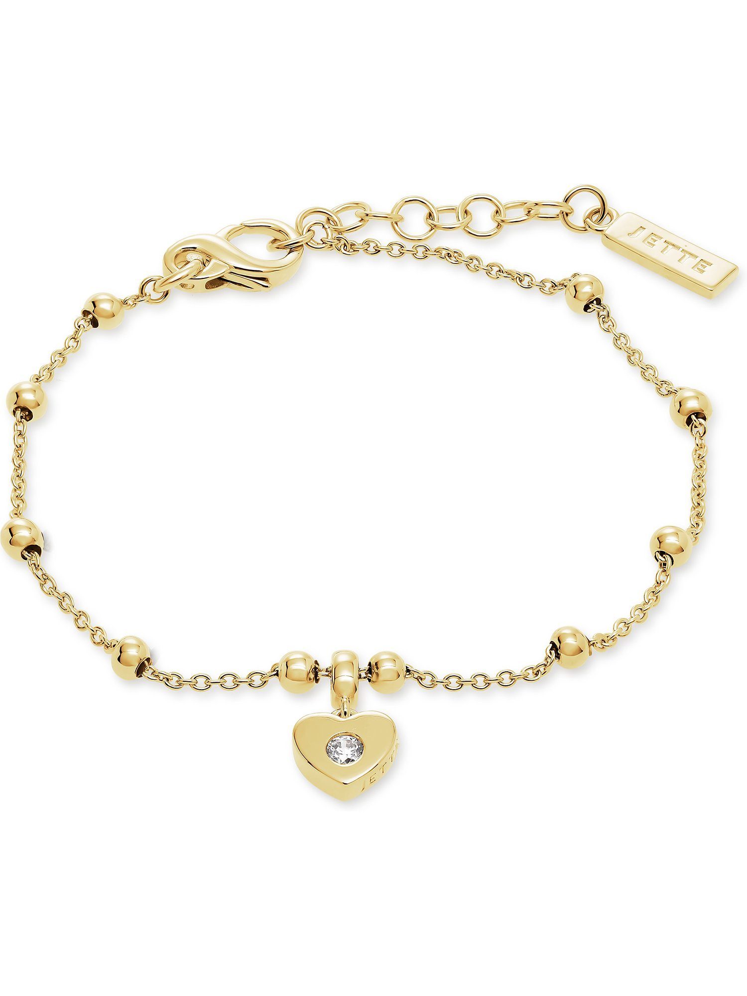 Armband JETTE Damen-Armband 925er Silber 1 Zirkonia Herz