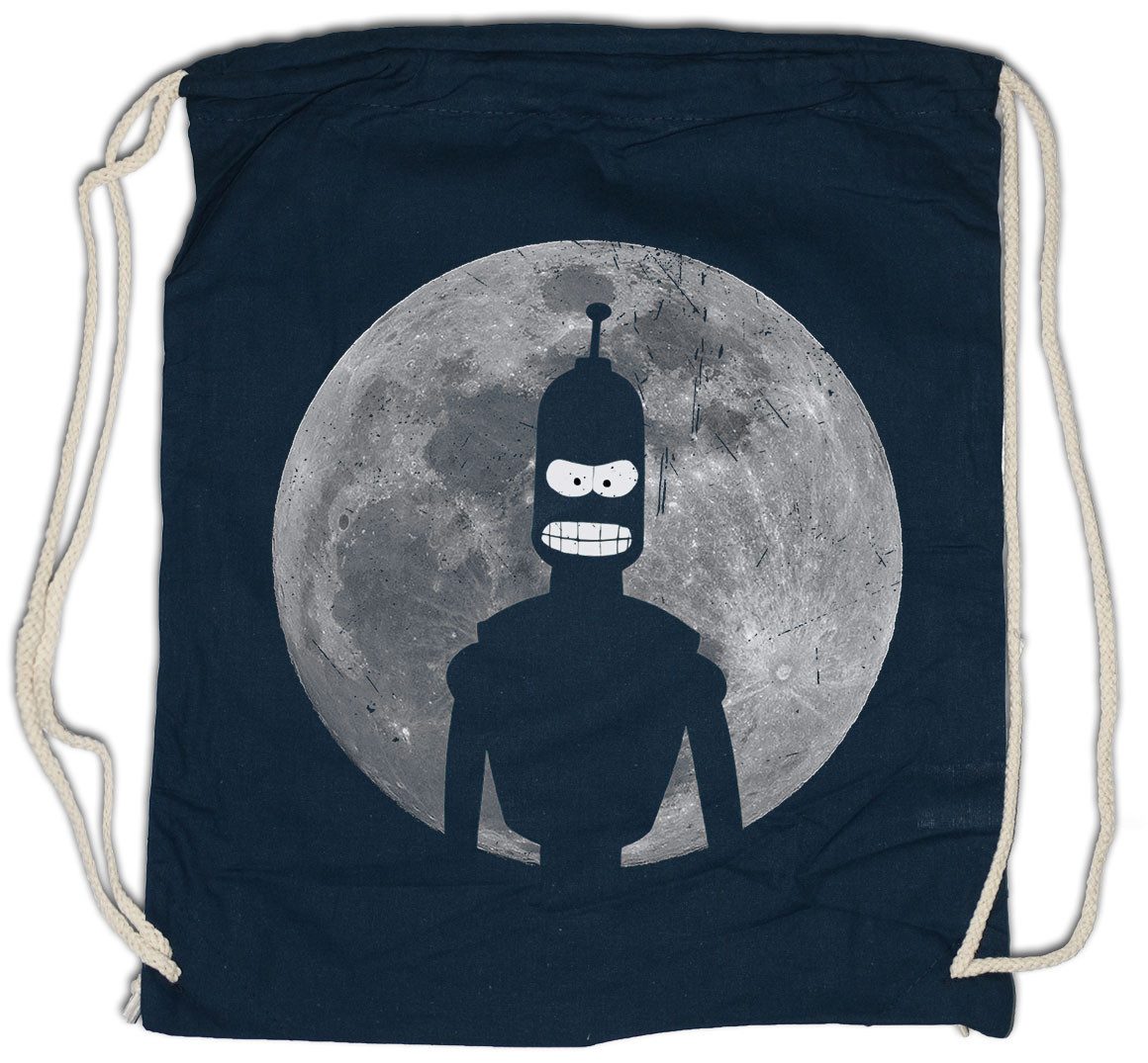 Turnbeutel Robot Moon II Turnbeutel Mond Cartoon Robot Bender Comic Bending