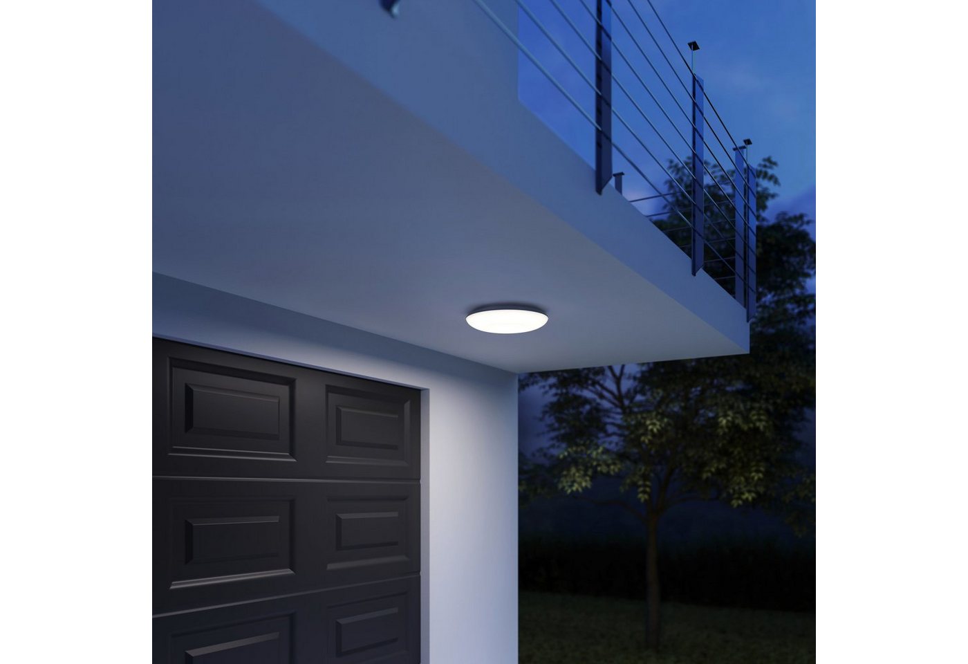 steinel LED Außen-Deckenleuchte »DL VARIO QUATTRO S WW ANT«, 360° Bewegungsmelder, inkl. LED-Leuchtmittel, für Innen- und Außenbereich, Moderne Deckenlampe, Rund-kaufen