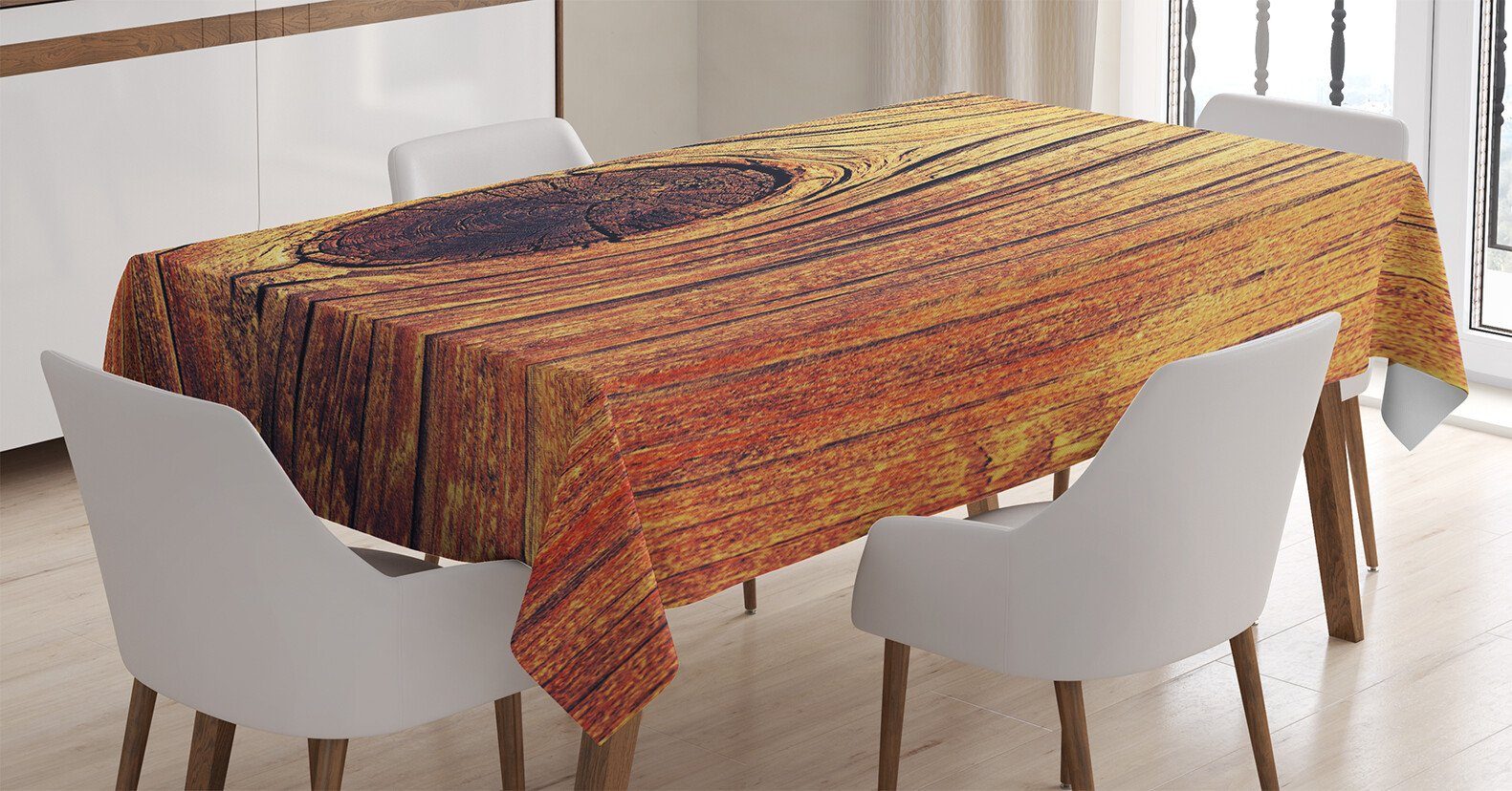 Abakuhaus Tischdecke Farbfest Waschbar Für Holz Textur den Bereich von Außen Klare Alter Rustikal Im geeignet Farben
