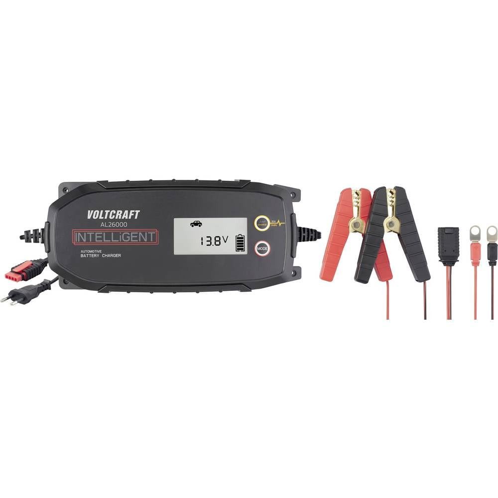 VOLTCRAFT AL26000 VC-16721005 Automatikladegerät 12 V, 24 V 26 A Autobatterie-Ladegerät (verschiedene Ladeprogramme, Ladeüberwachung, Auffrischen)