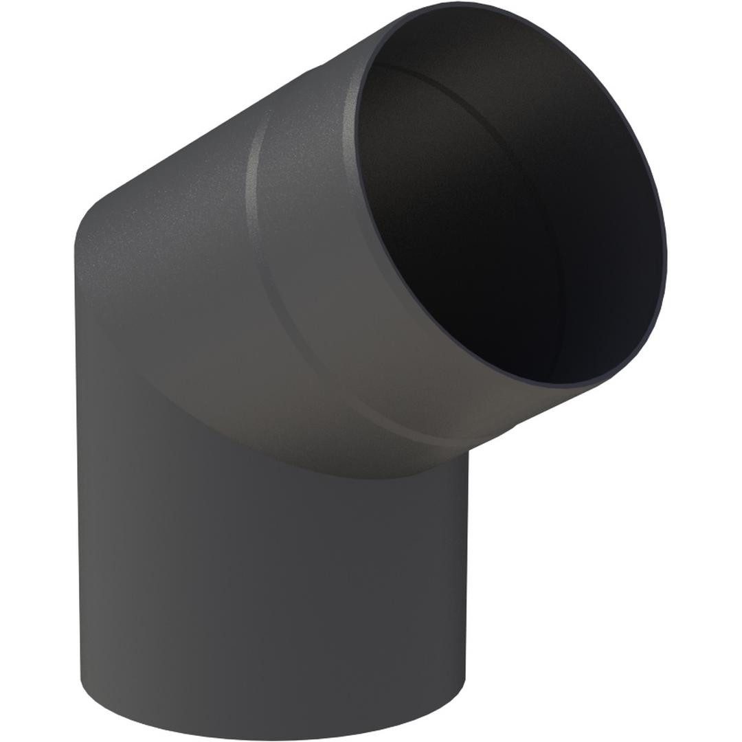 Feuercampus Ofenrohr Ø 130 mm Bogen 60° - schwarz, 130 mm