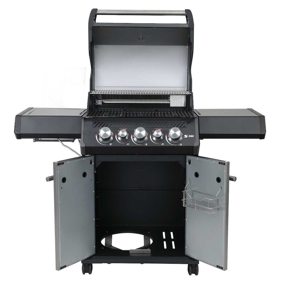 PROREGAL® Gasgrill Gasgrill S-318 Blackline mit 3 Hauptbrenner + 3-teiliges Zubehörpaket