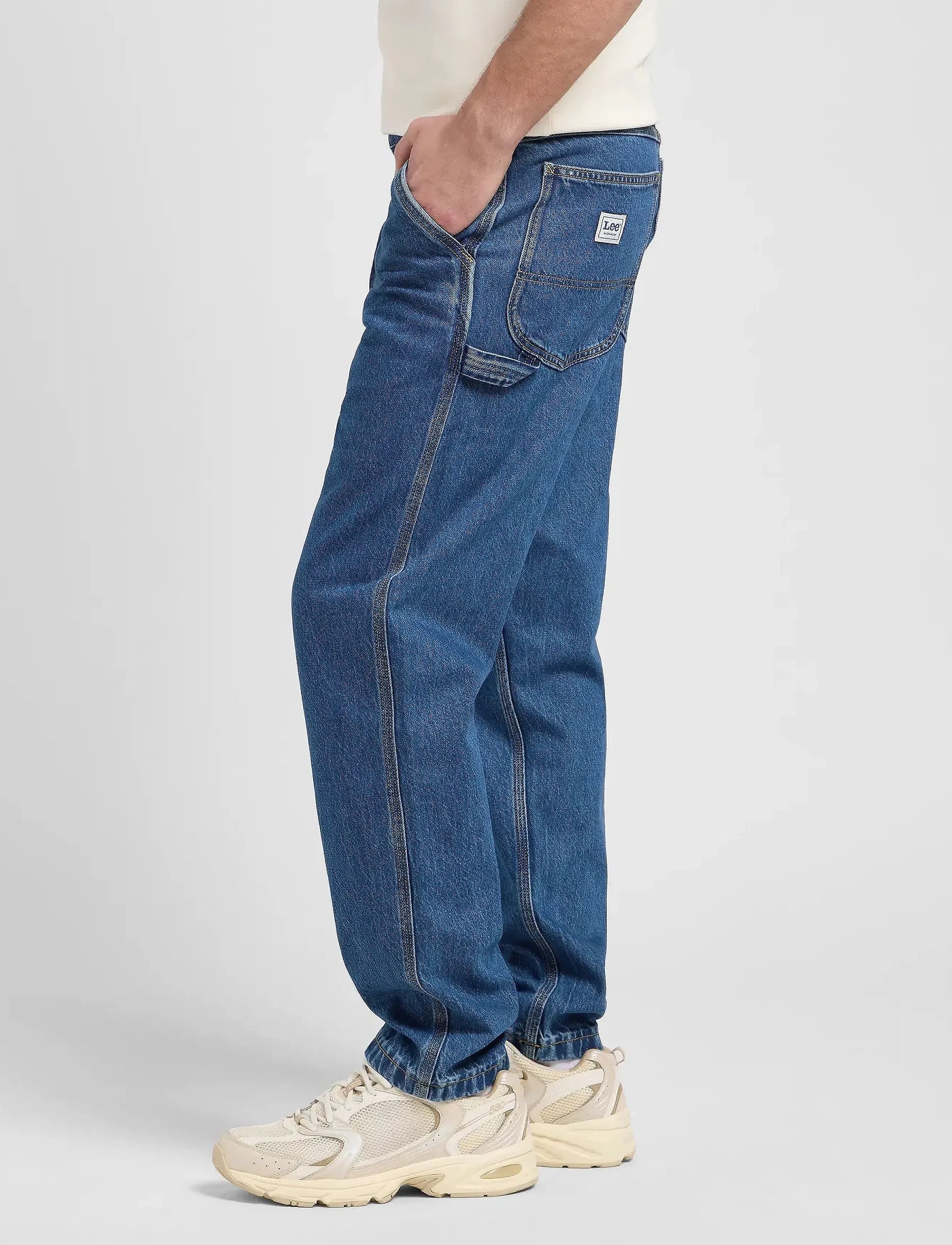 Lee® Tapered-fit-Jeans entspannte Passform - CARPENTER MID SHADE weiche Haptik, ohne Stretch
