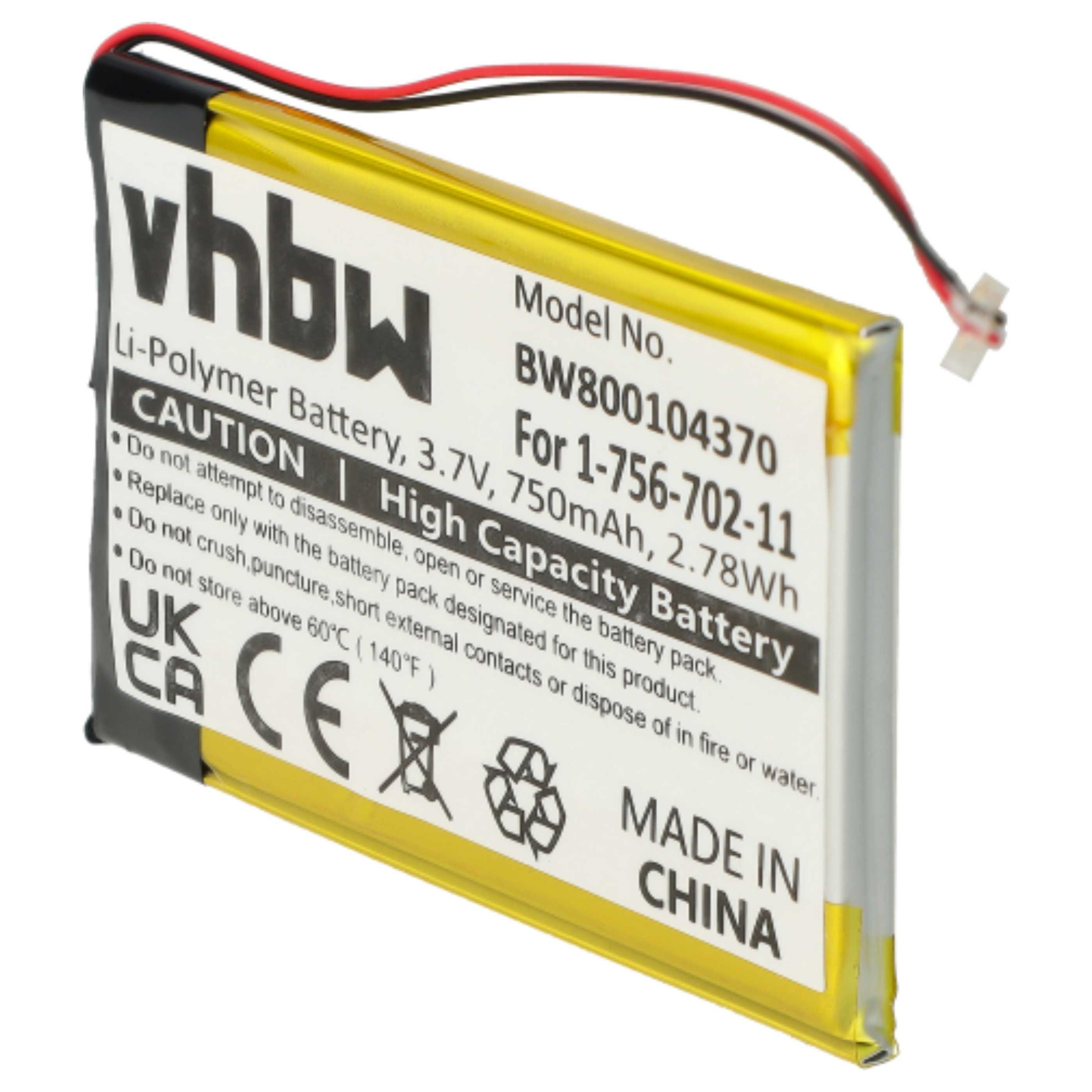 passend für Sony NW-A816, NW-S639, NW-A808B, NW-A810, NW-A815, Akku