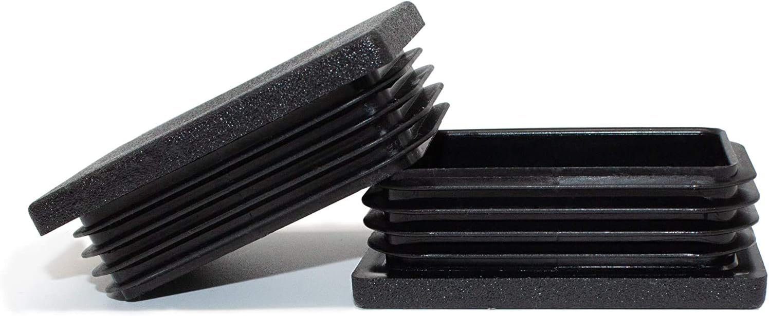 Enkotrade Endkappe Lamellenstopfen rechteckig, (4-St), Schwarz, rechteckig, 20 x 10 mm, UV-beständig. Made in Germany