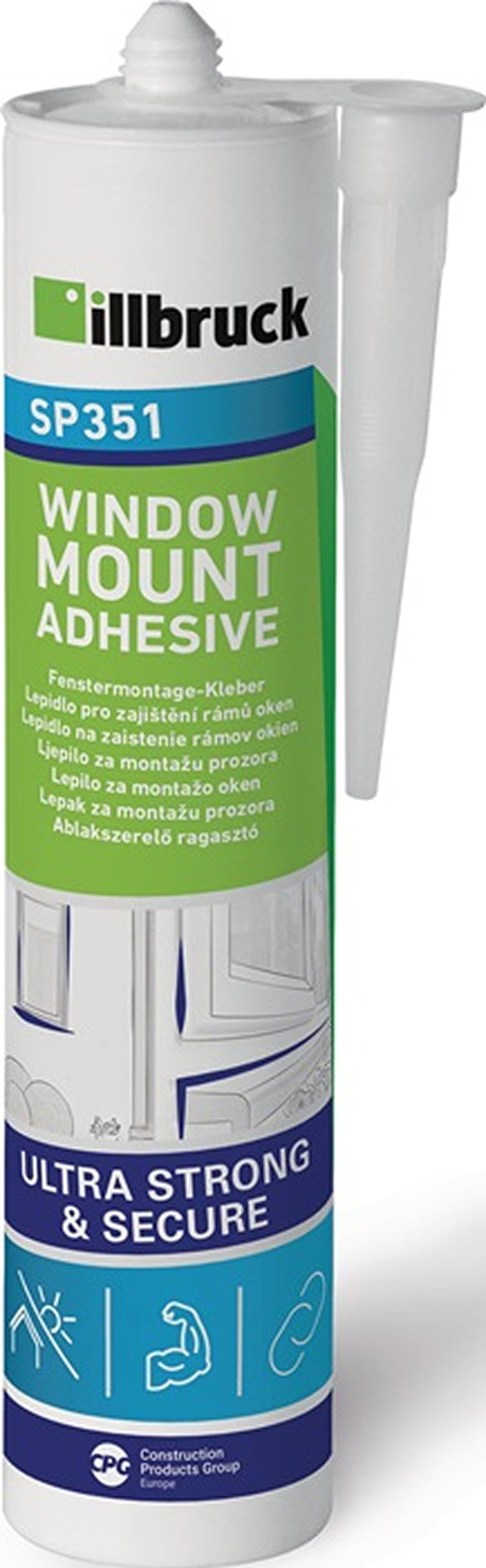 Fenster 12er Pack ILLBRUCK 399673 Fenstermontage-Kleber SP351 weiß 310 ml