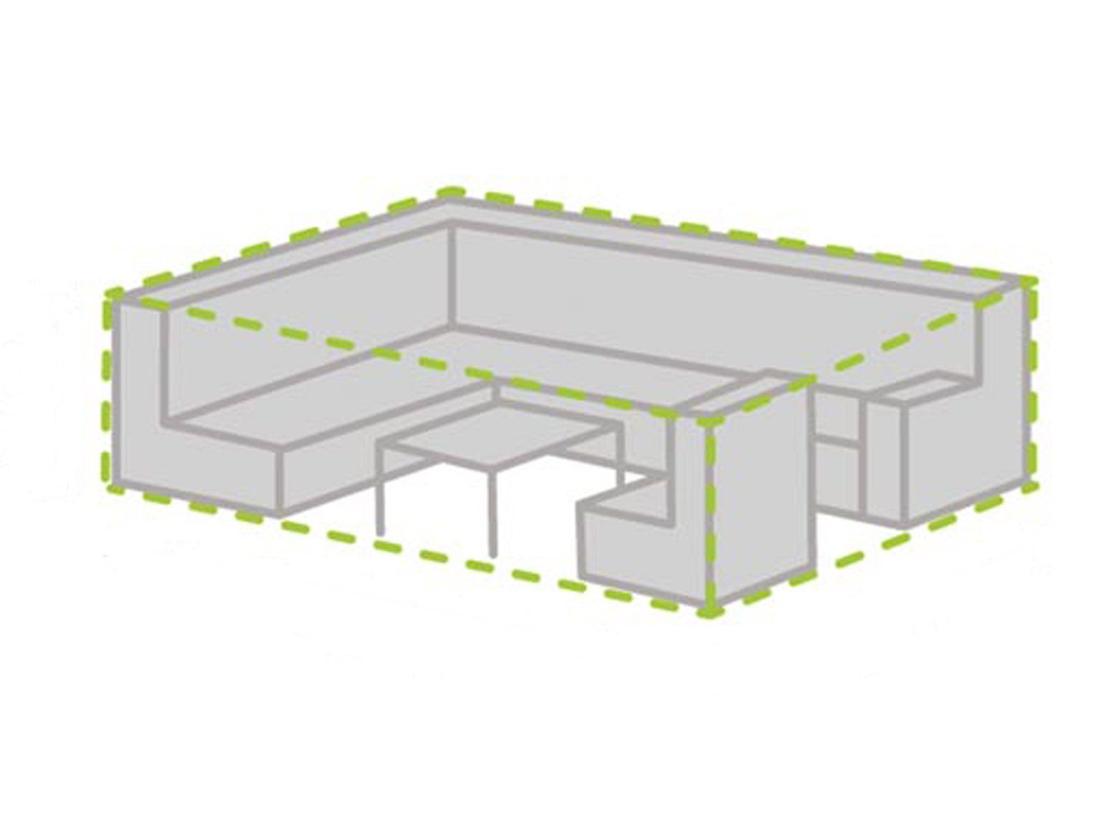 PEREL Gartenmöbel-Schutzhülle (1-St), Abdeckung Lounge-Möbel Wasserfeste Abdeckhaube Rechteckig 320x275x80cm