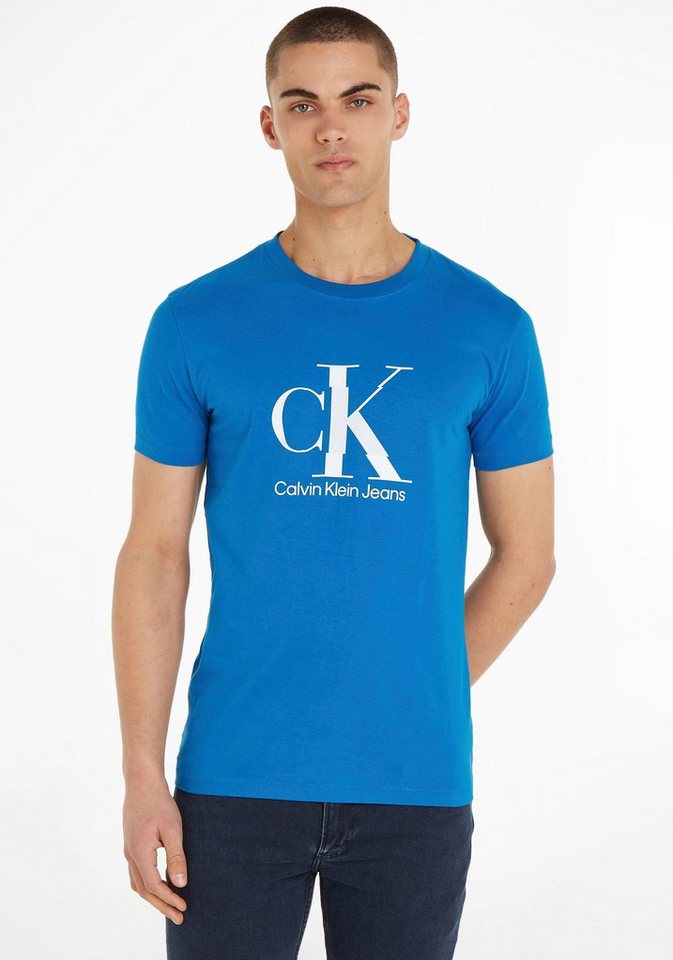 Calvin Klein Jeans Kurzarmshirt mit Calvin Klein Jeans Logoprint, Aus  reiner Baumwolle