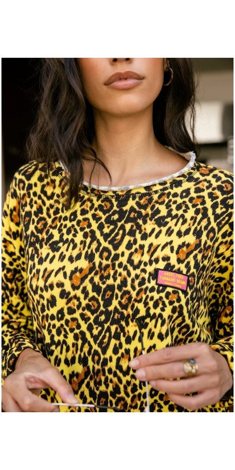 Freeman T. Porter Sweatshirt Shivani Leo Shine Sweatshirt - Sweatshirt Damen Leoparden Muster