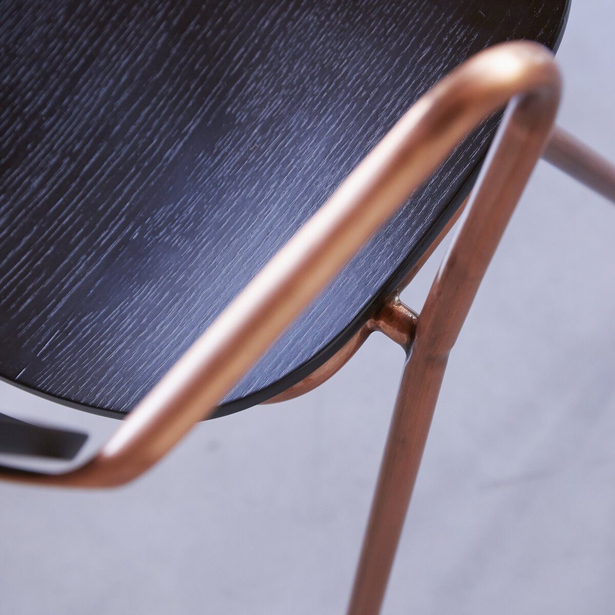 Tikamoon Esszimmerstuhl Eiche und aus Stuhl copper Metall