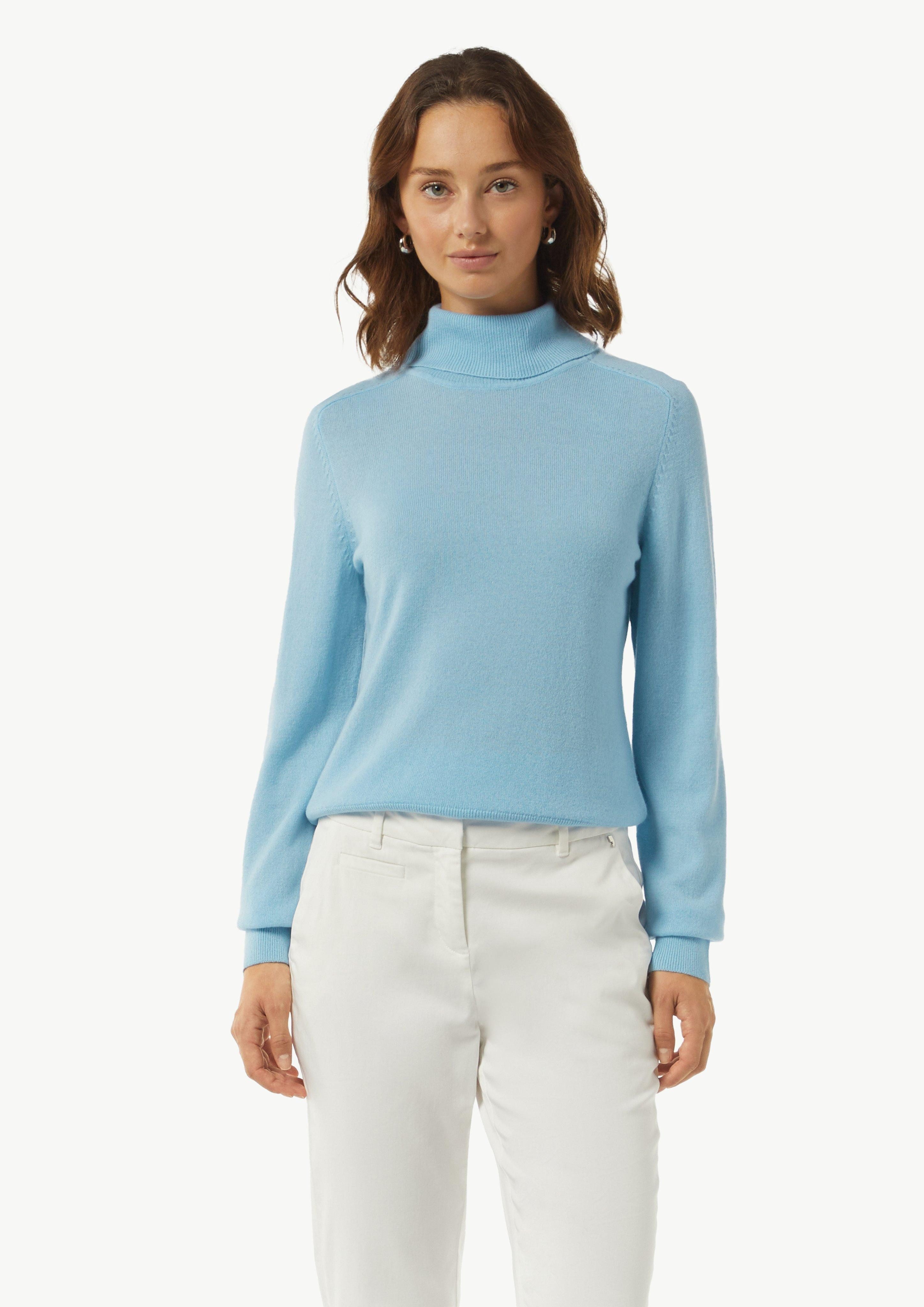 Langarmshirt Rollkragenpullover aus Kaschmirmix