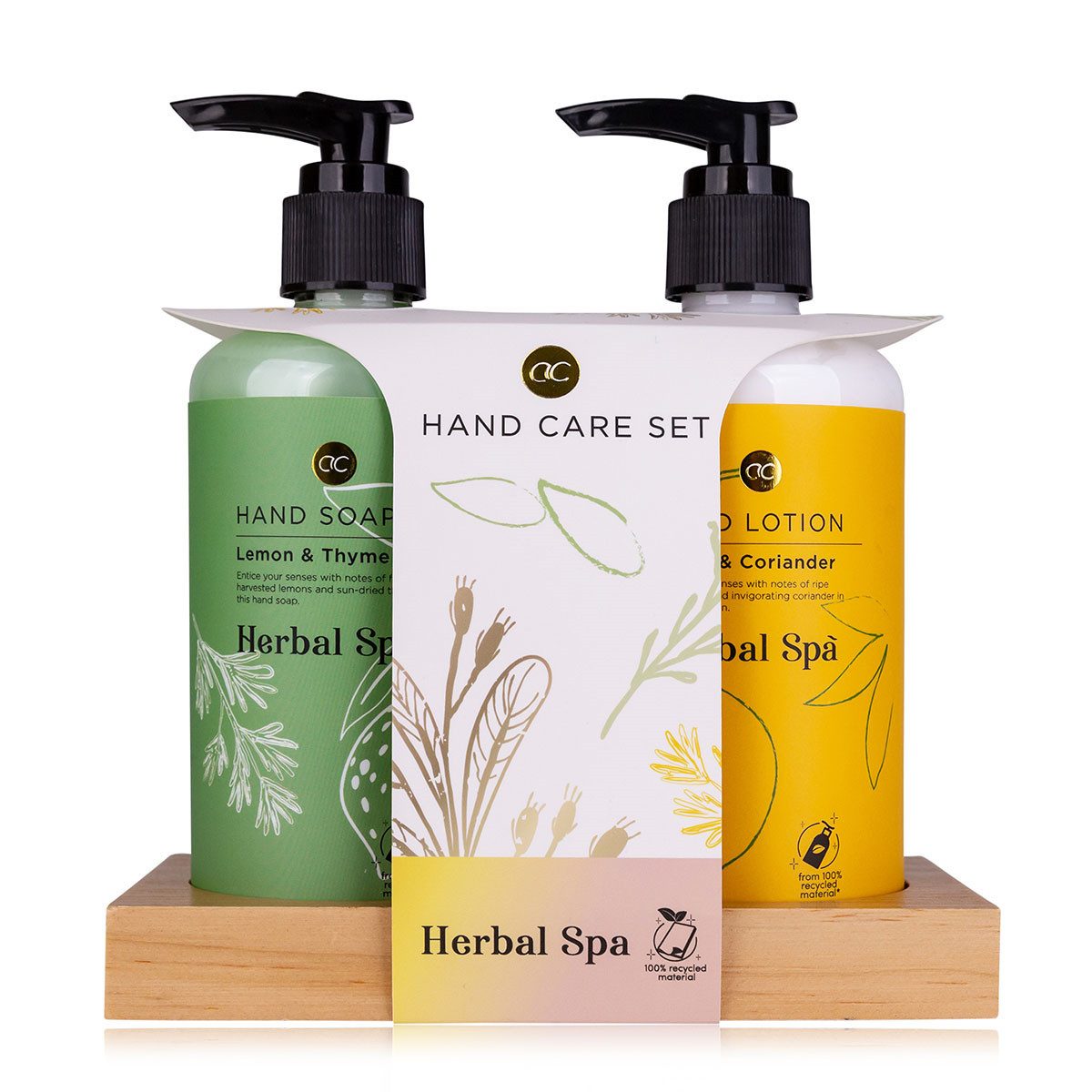 ACCENTRA Hautreinigungs-Set Citrus & Coriander, 2-tlg., Handpflegeset HERBAL SPA – Lemon & Thyme 520 ml