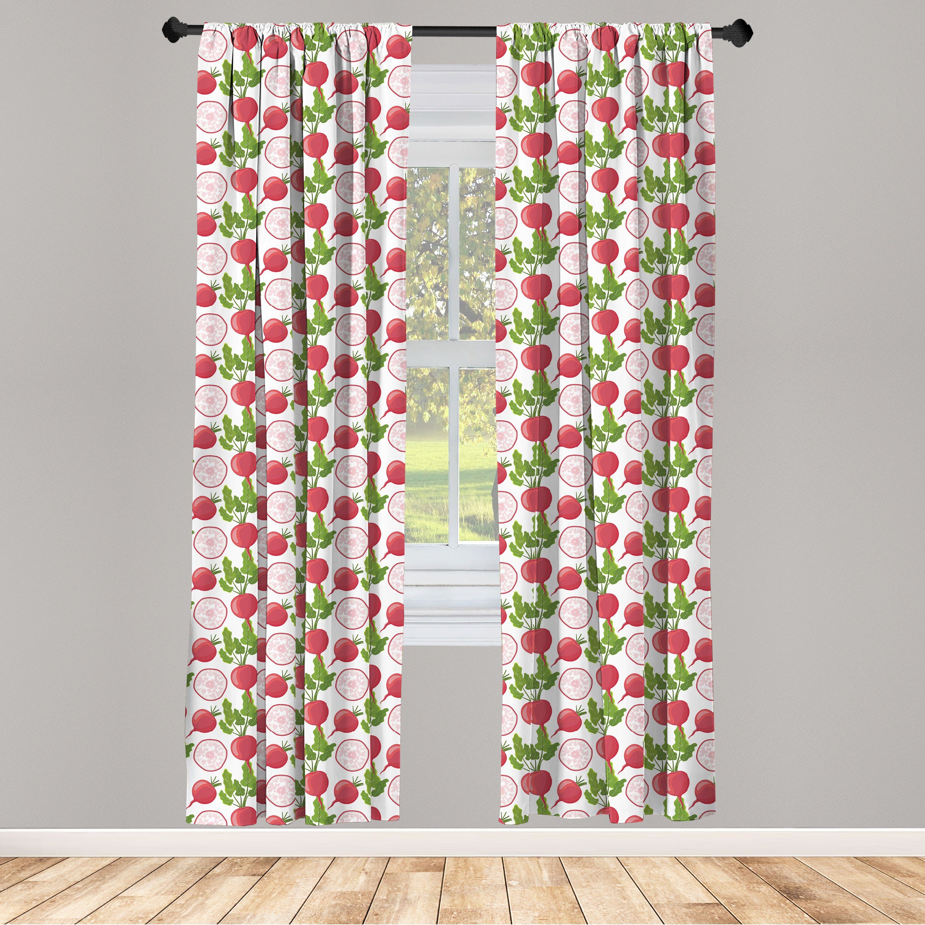 Gardine Vorhang für Wohnzimmer Schlafzimmer Dekor, Abakuhaus, Microfaser, Gemüse Hofeigene Produkte